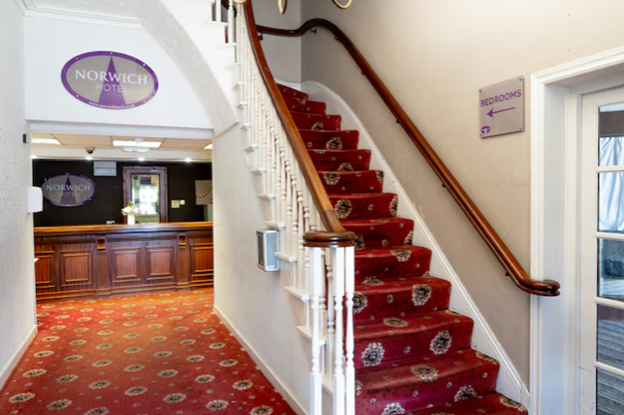 Lobby at Norwich Central Hotel- Near Norwich Train Station and Carrow Road Stadium, NORWICH