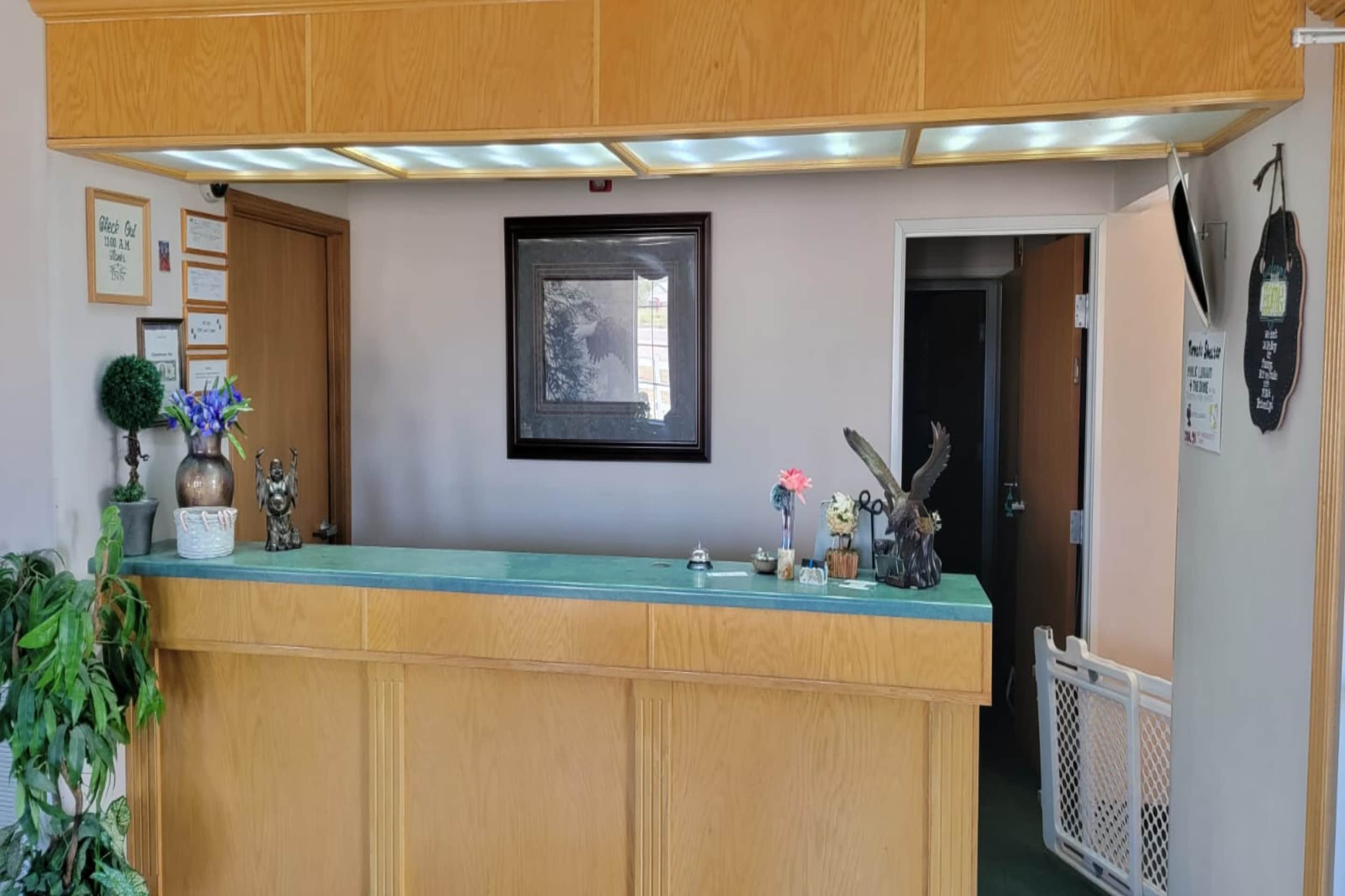 Lobby at HomeTown Inn By OYO Texhoma, OK, Texhoma