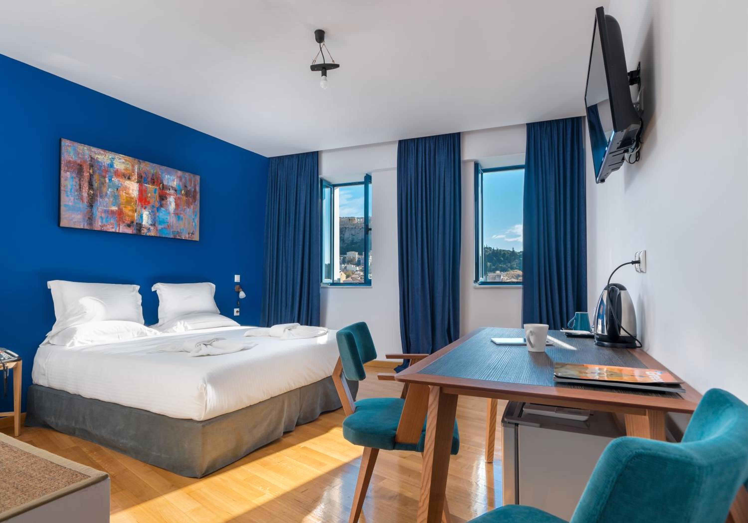 Deluxe, Double Bed, Acropolis View