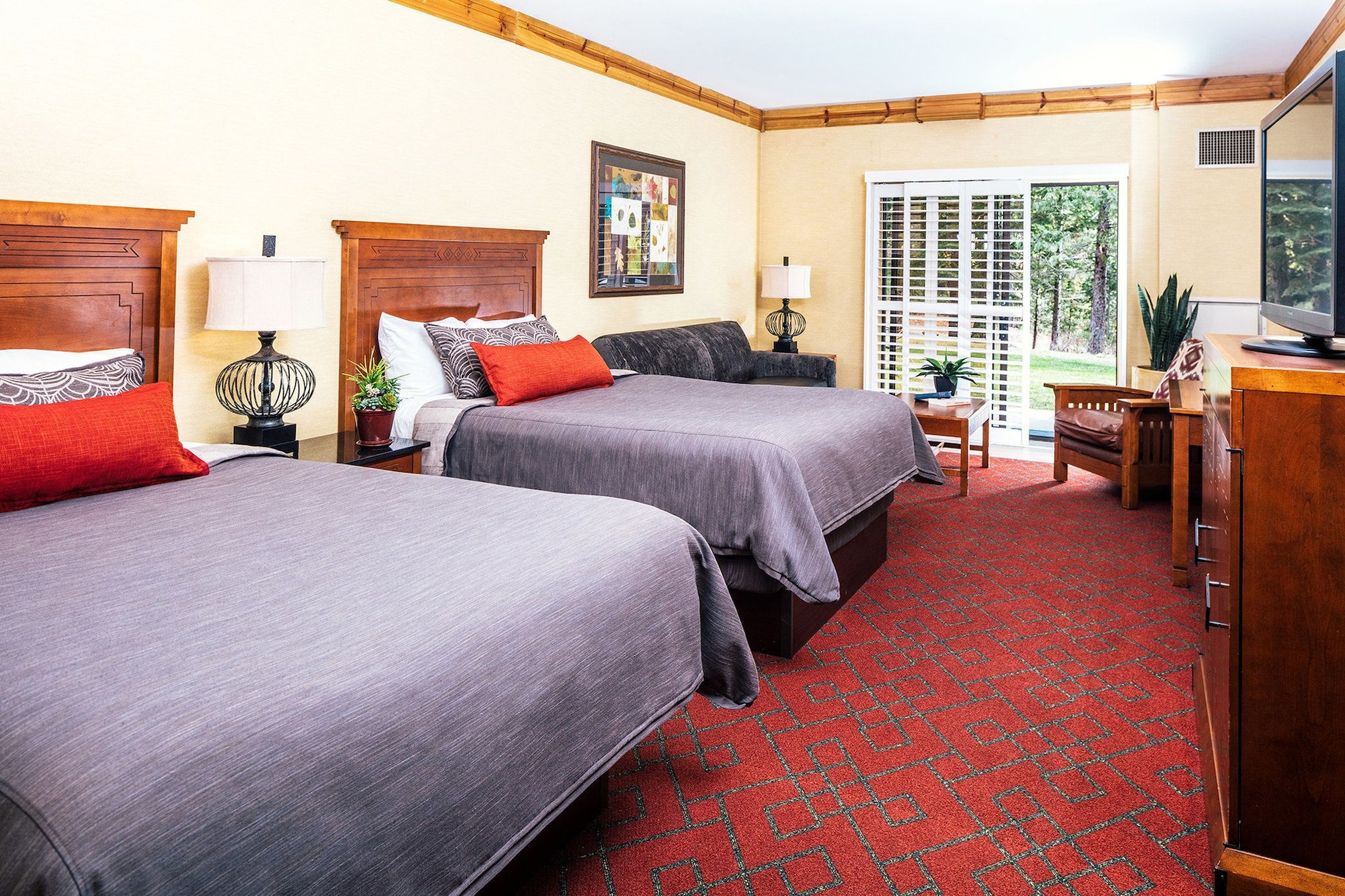 غرفة ديلوكس كبيرة بسريرين كوين، Tenaya Lodge At Yosemite 4/7