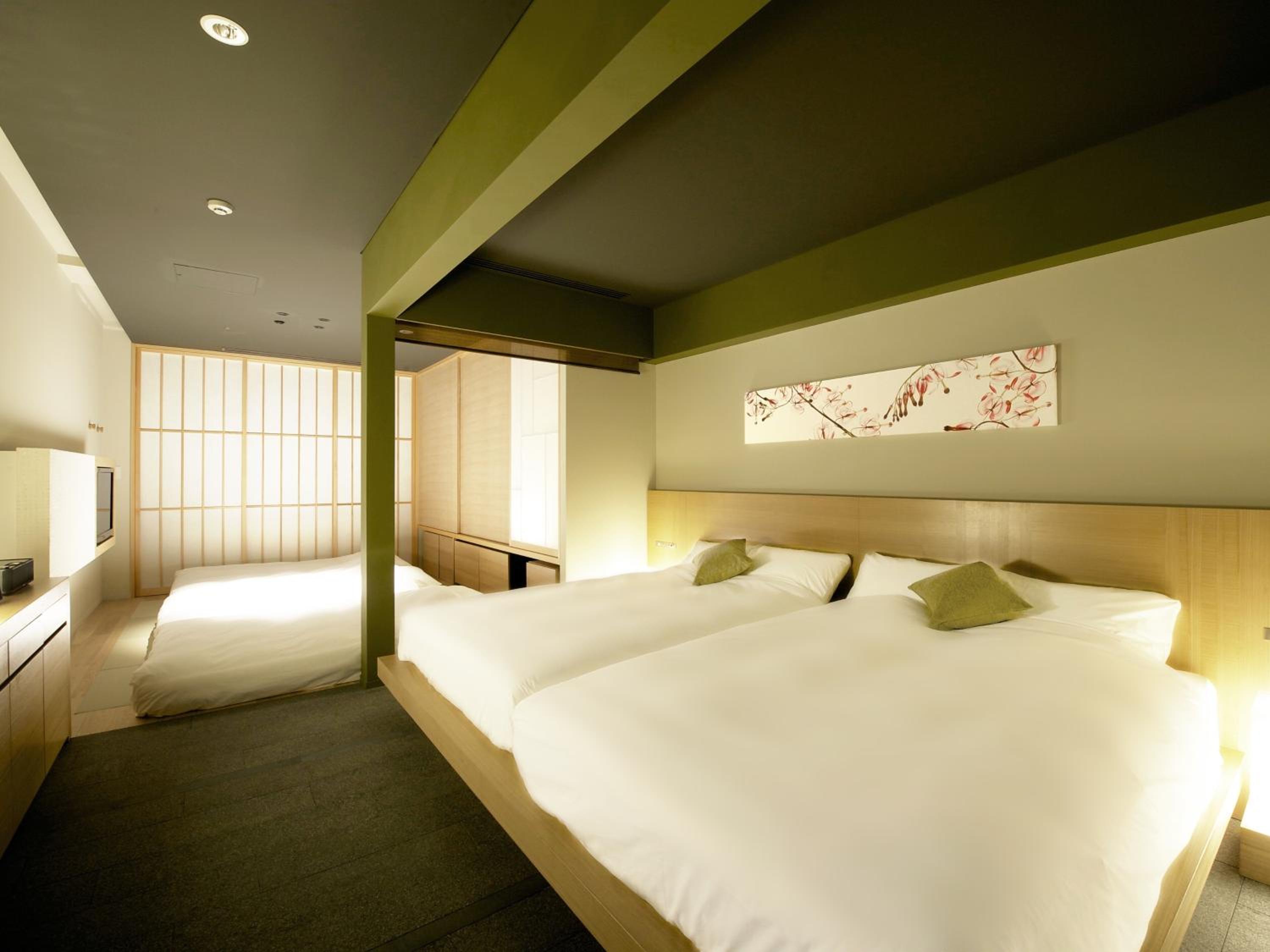 غرفة بسريرين منفصلين في الملحق، Hotel Kanra Kyoto 2/2
