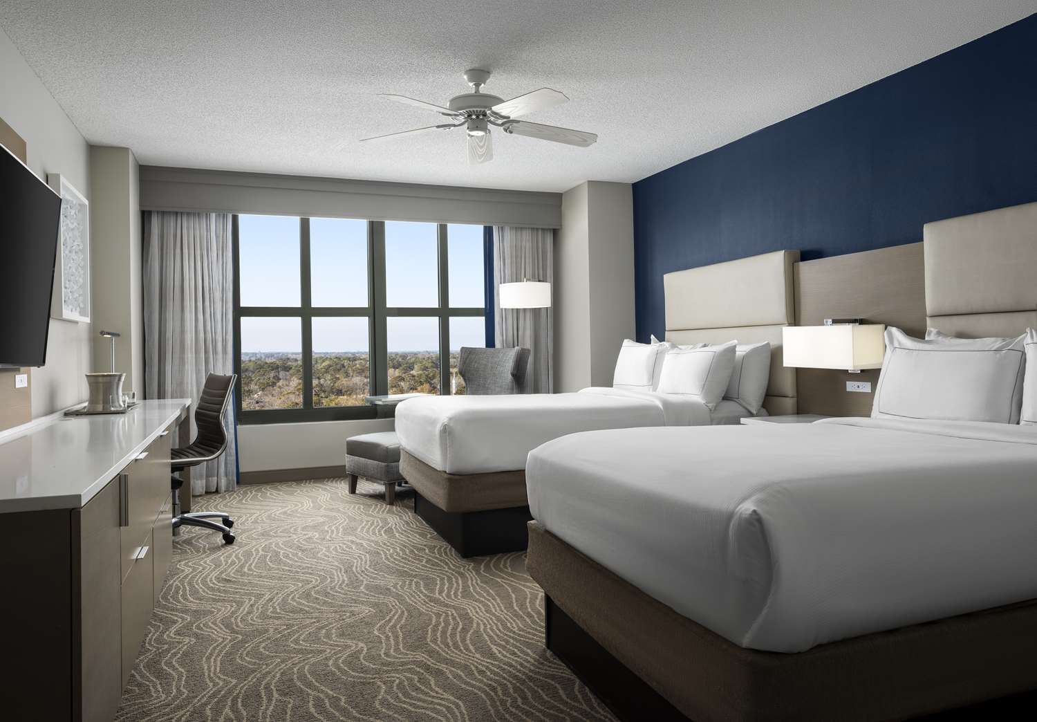 ROOM, 2 DOUBLE BEDS, CITY VIEW