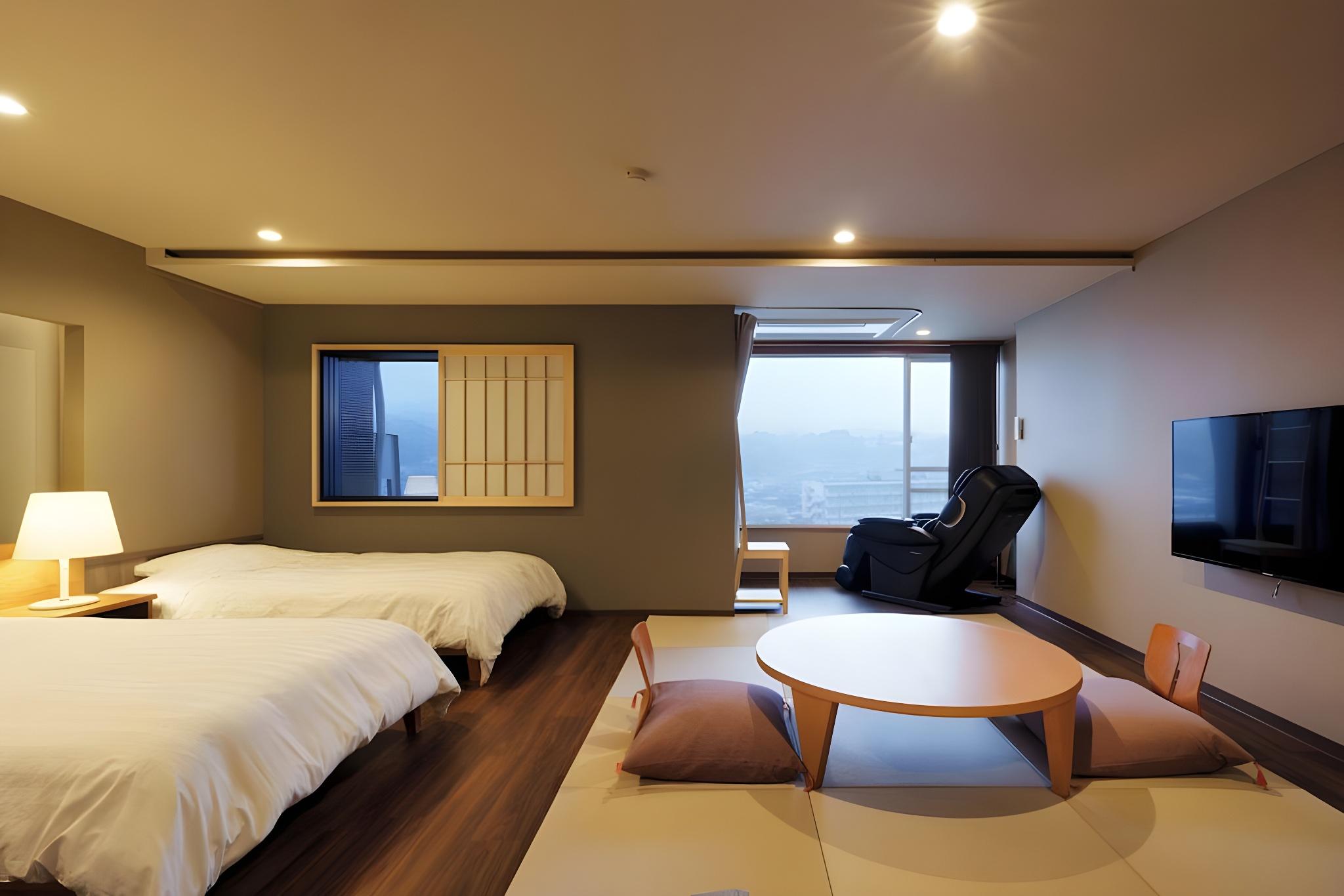 Japanese Western, Semi Room, Premium, Single Bed, River View, Outdoor Bath