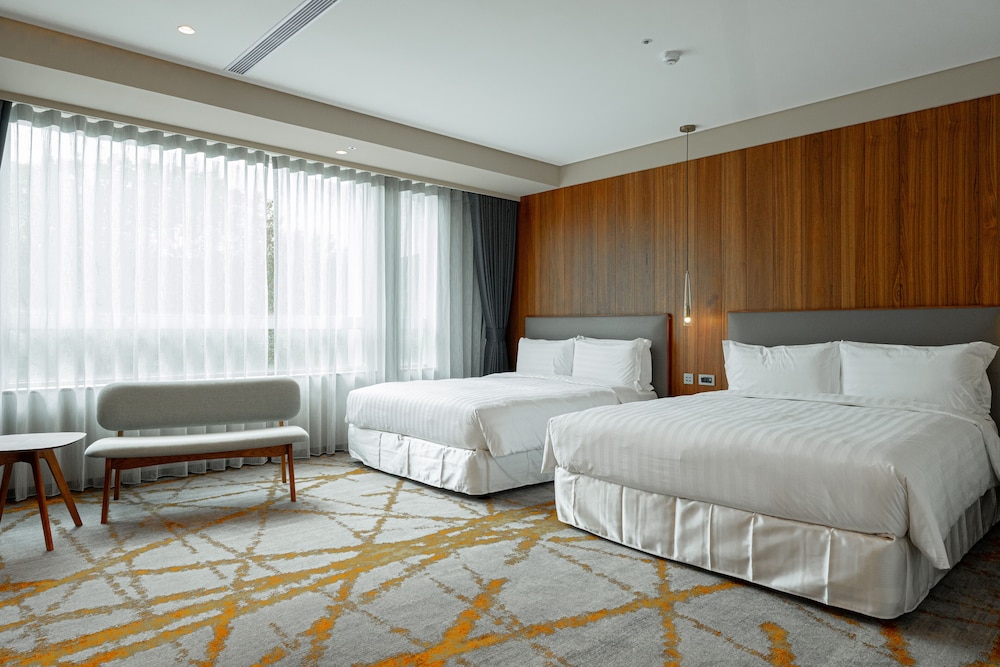 غرفة ديلوكس بسريرين كوين بإطلالة على المدينة بشرفة، Home Hotel Xin Yi Branch 3/7