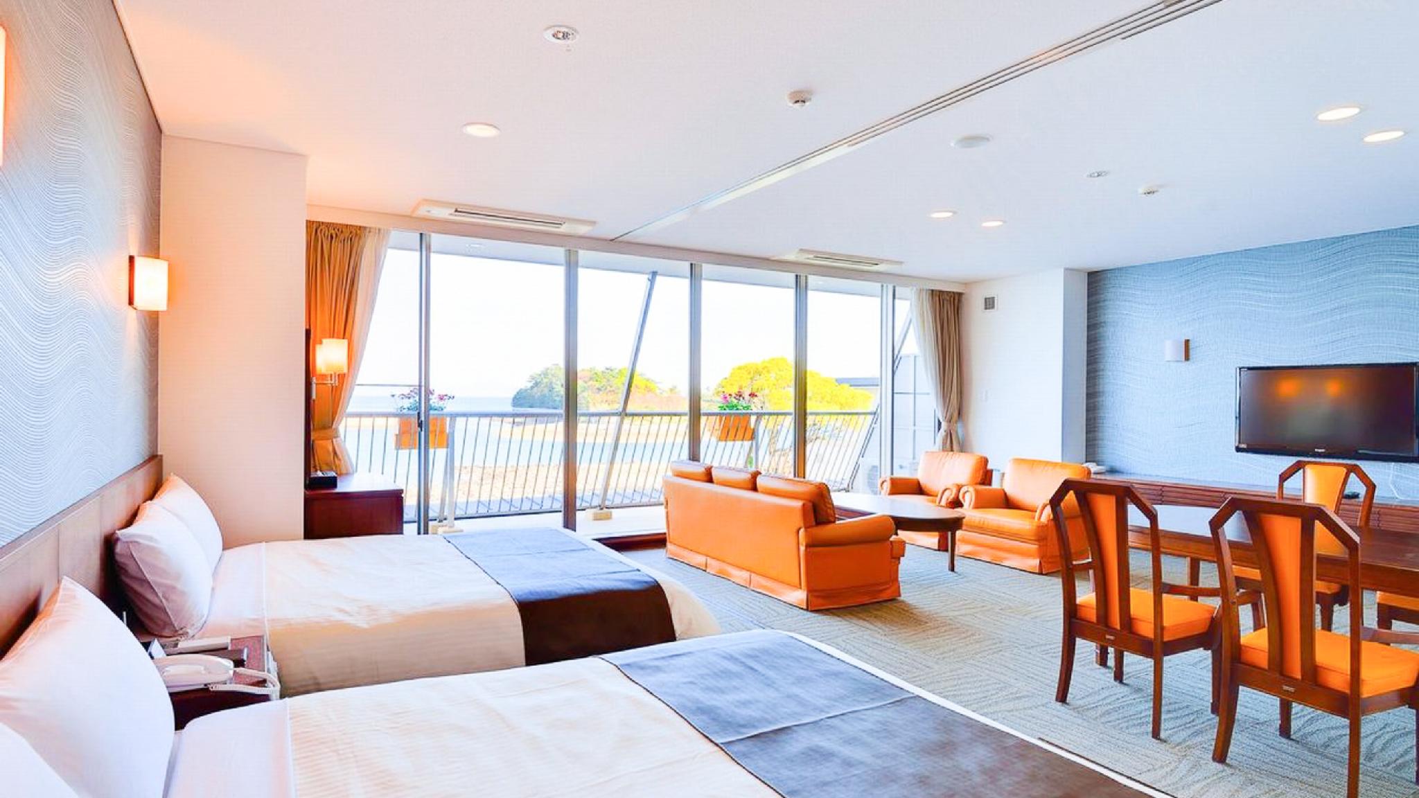 Semi Room, Suite, 2 Semi Double Beds, Ocean View
