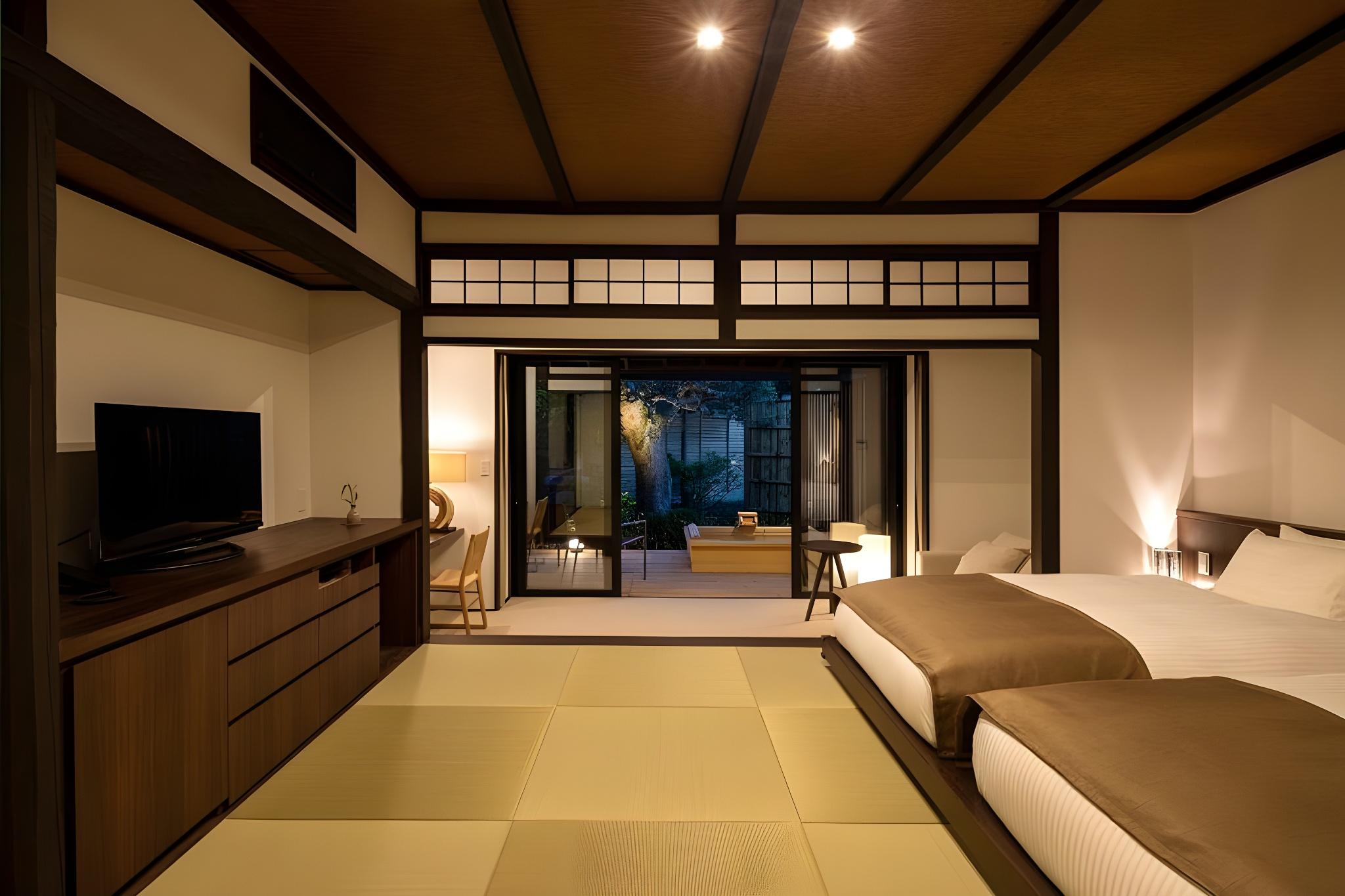 Japanese Western, Twin Beds, Outdoor Club Floor