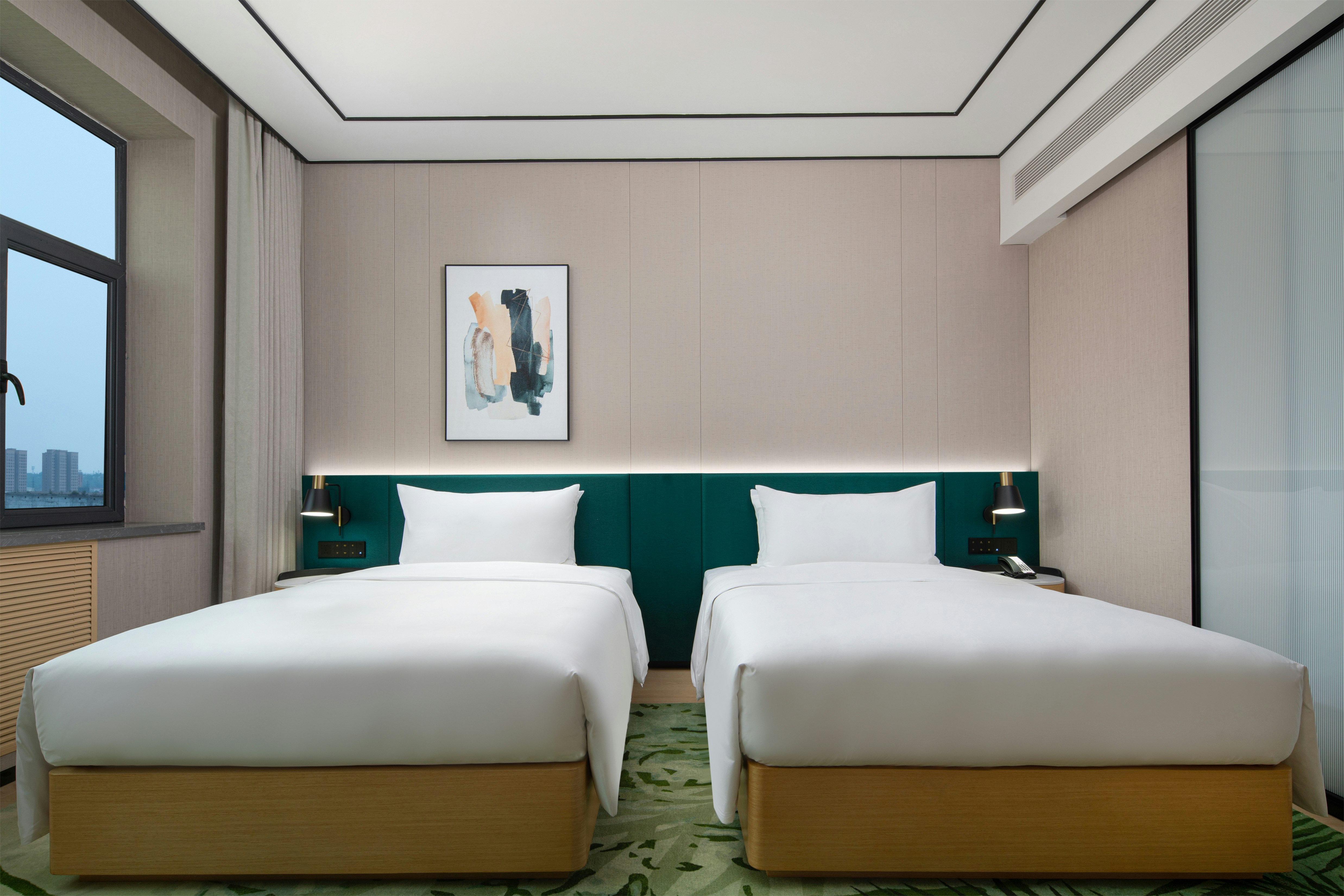 غرفة سوبيريور بسريرين منفصلين، Hilton Garden Inn Hulunbuir Hailar 3/4