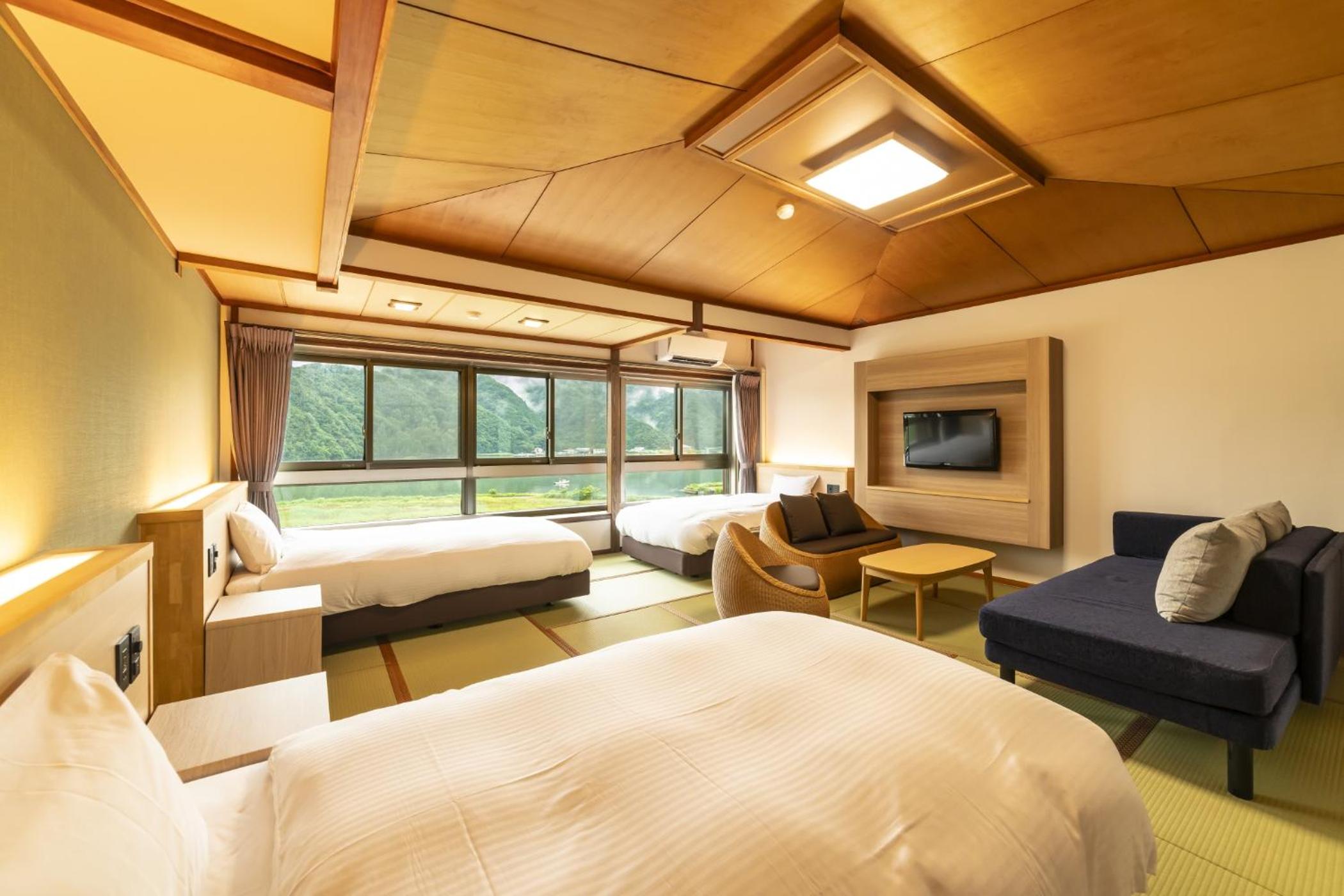 Japanese, Superior, Triple, 3 Beds, Riverside, Shared Bathroom, Sofa