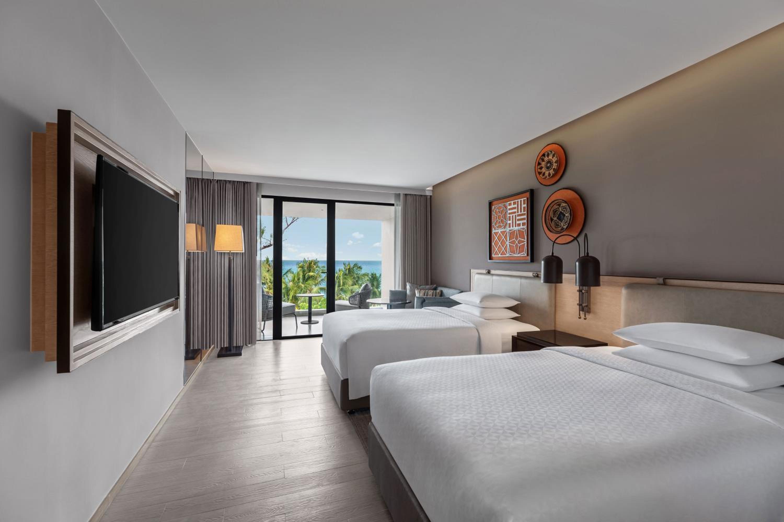 Guest Room, Deluxe, 2 Double Beds, Ocean View, Balcony
