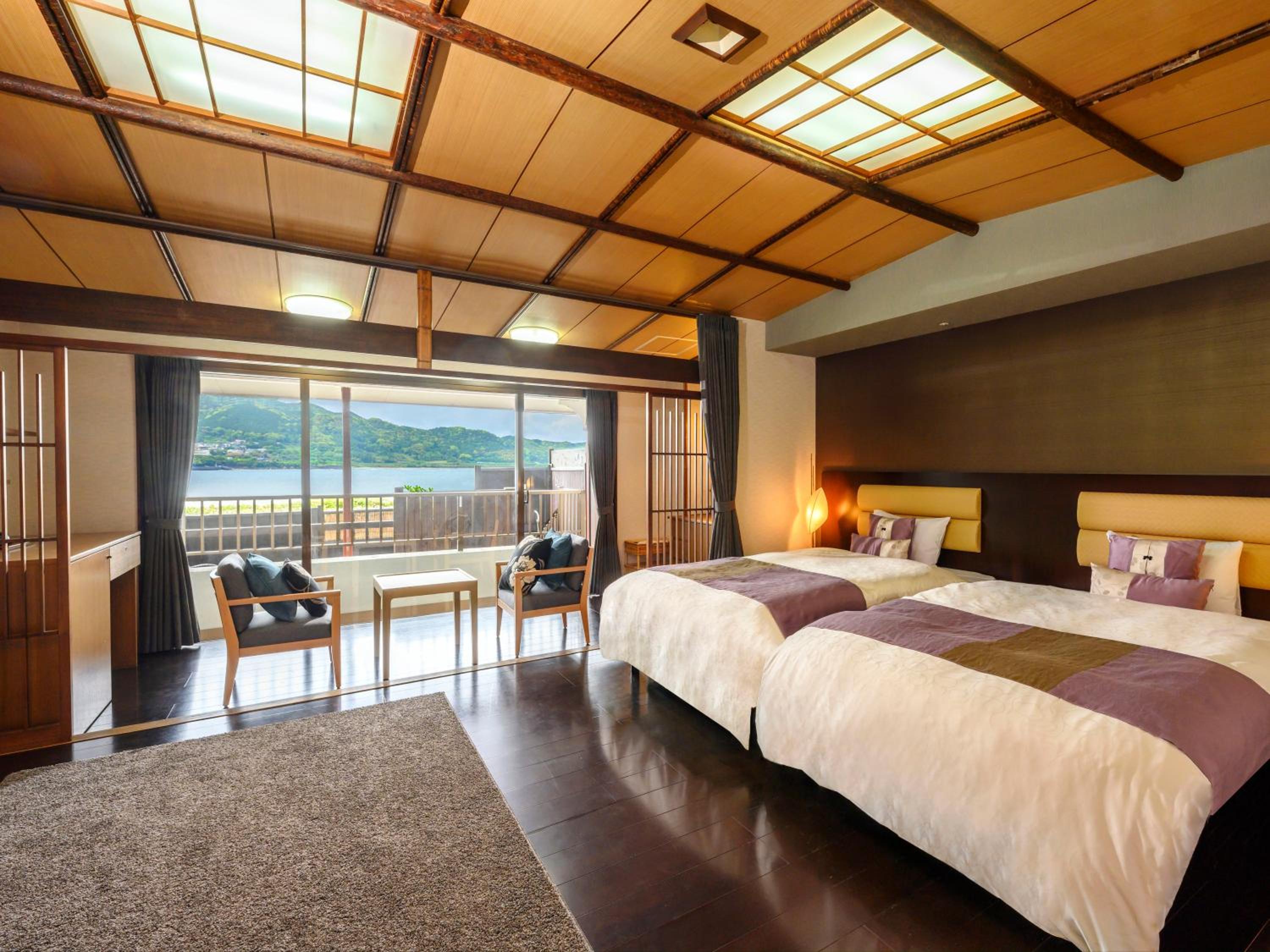 Deluxe, Twin Beds, Ocean View, Outdoor Bath