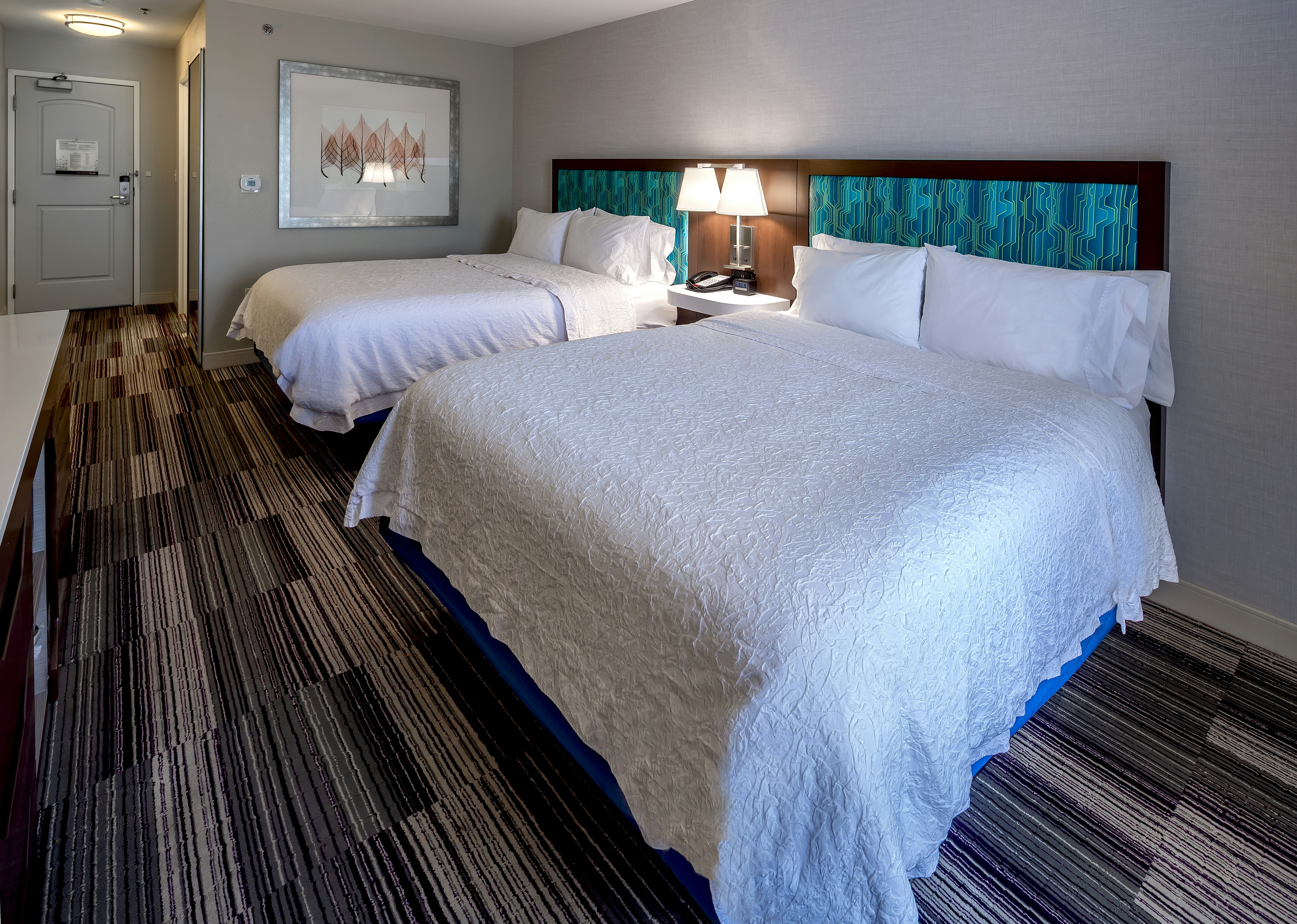 غرفة بسريرين كوين، Hampton Inn & Suites Chicago Southland Matteson 2/3