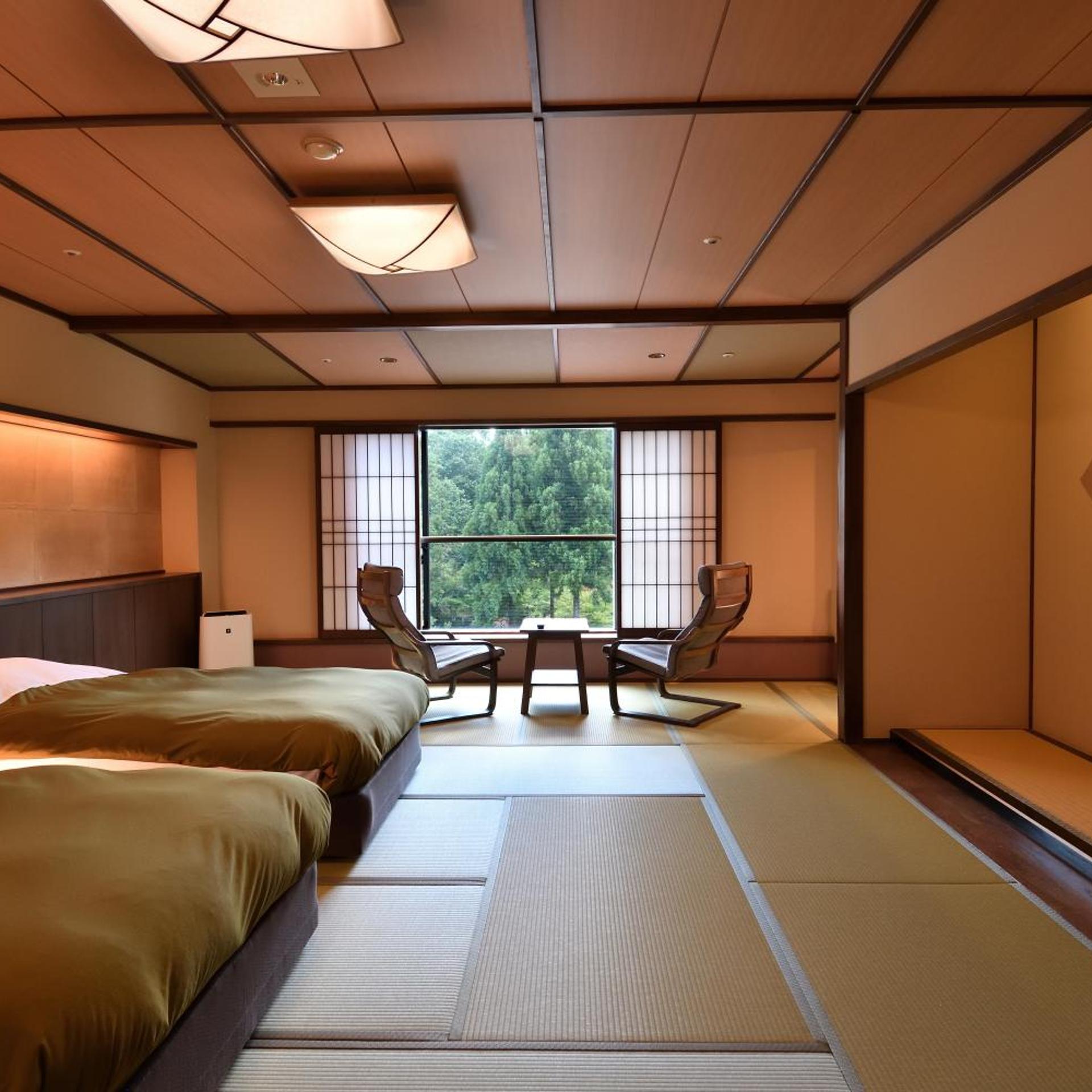 Room, Twin Beds, No Bathroom, Tatami