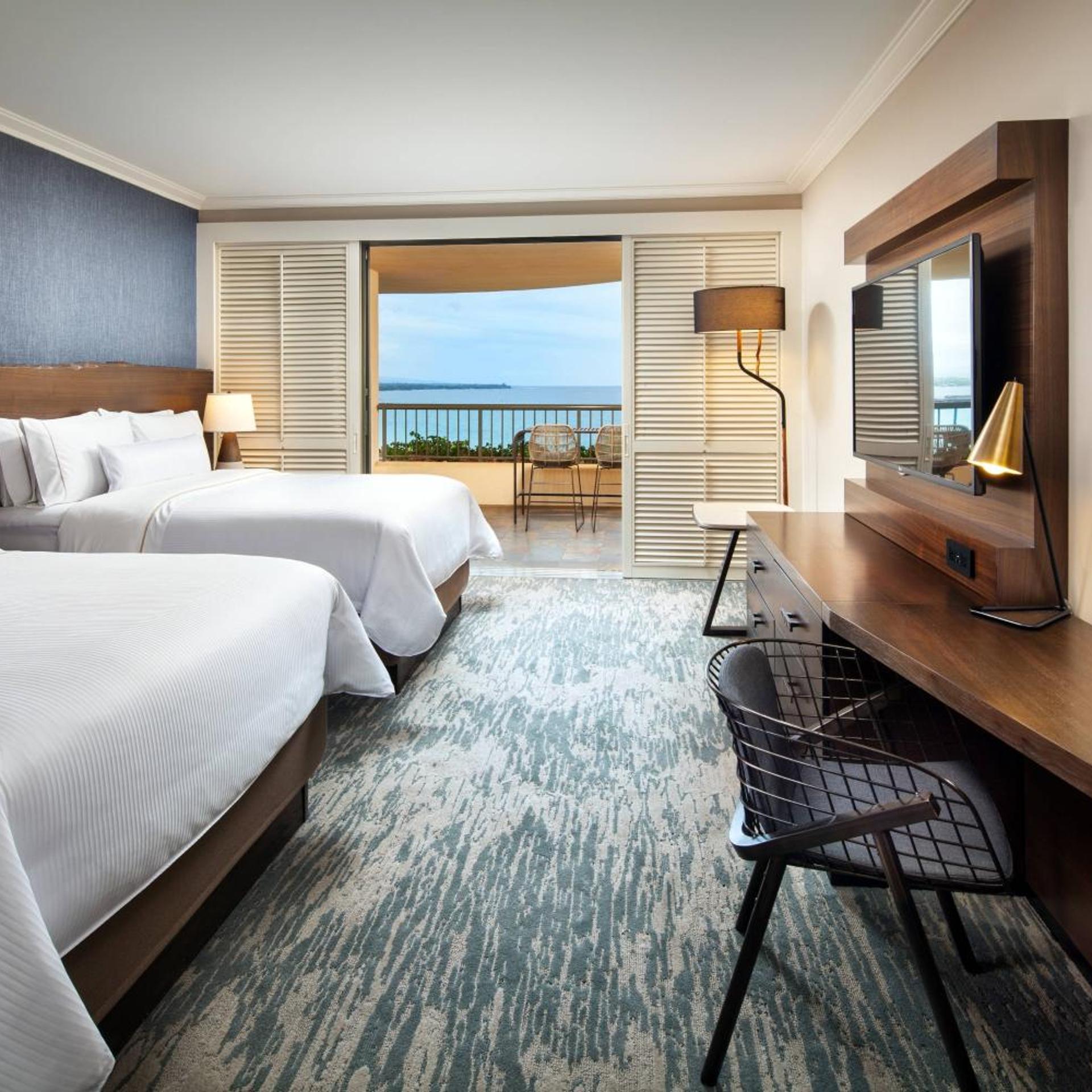 Ocean, Guest Room, Premier, 2 Queen Beds, Ocean View, High Floor