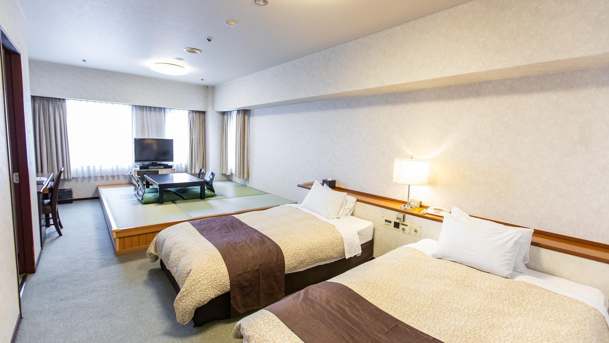 Semi Room, Japanese Western, 2 Semi Double Beds, Tatami