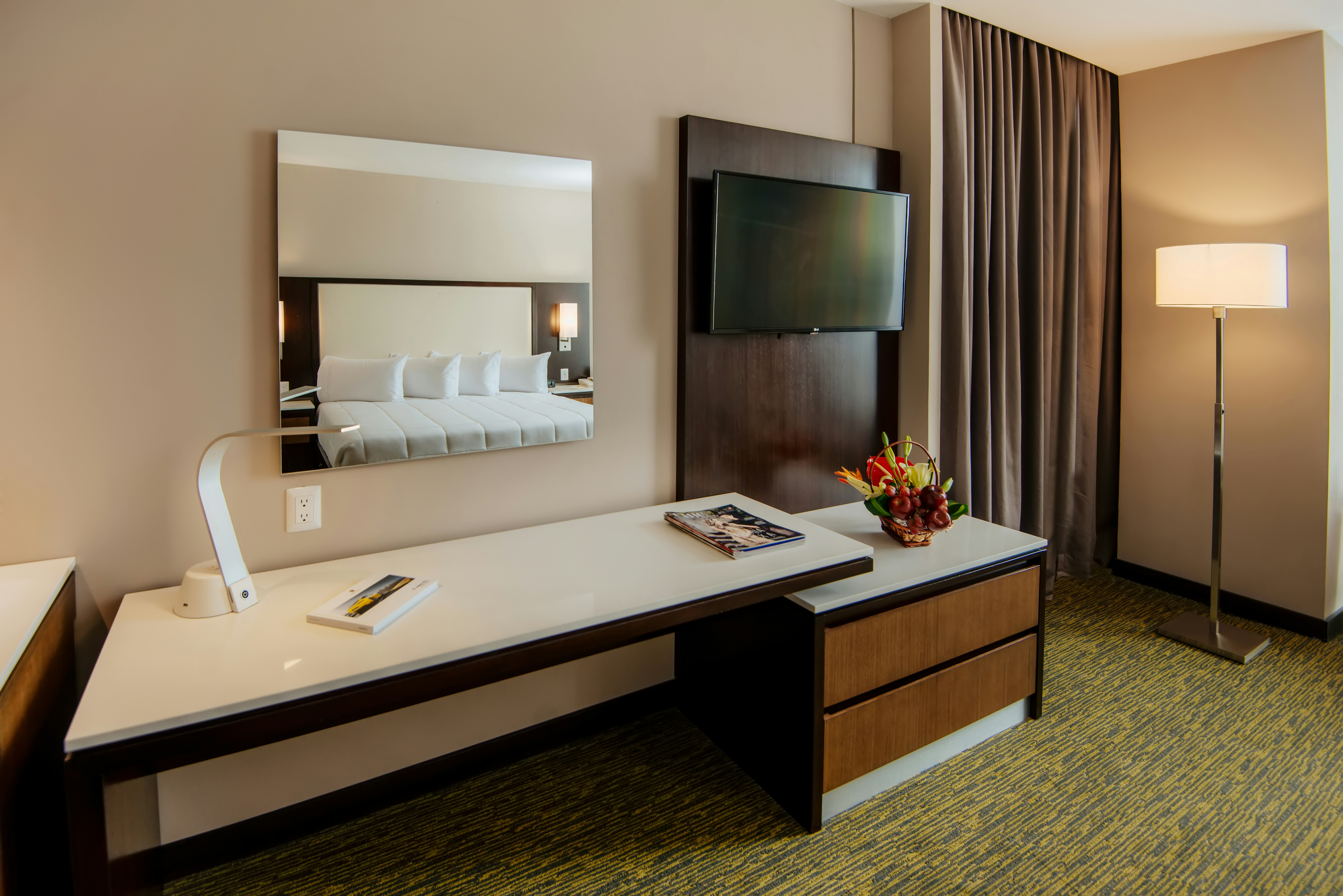 غرفة ركنية بسرير كينج مع أريكة، Hilton Garden Inn Puebla Angelopolis 2/3