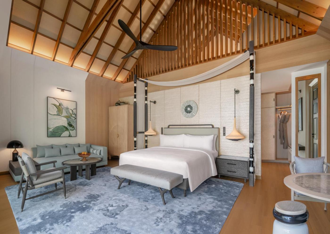 Villa, King Bed, Ocean View, Sofa, Over Water Pool