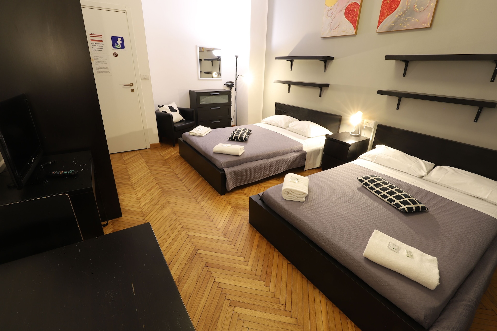 Room, Triple, 1 Double and 1 Single Bed, External Bathroom