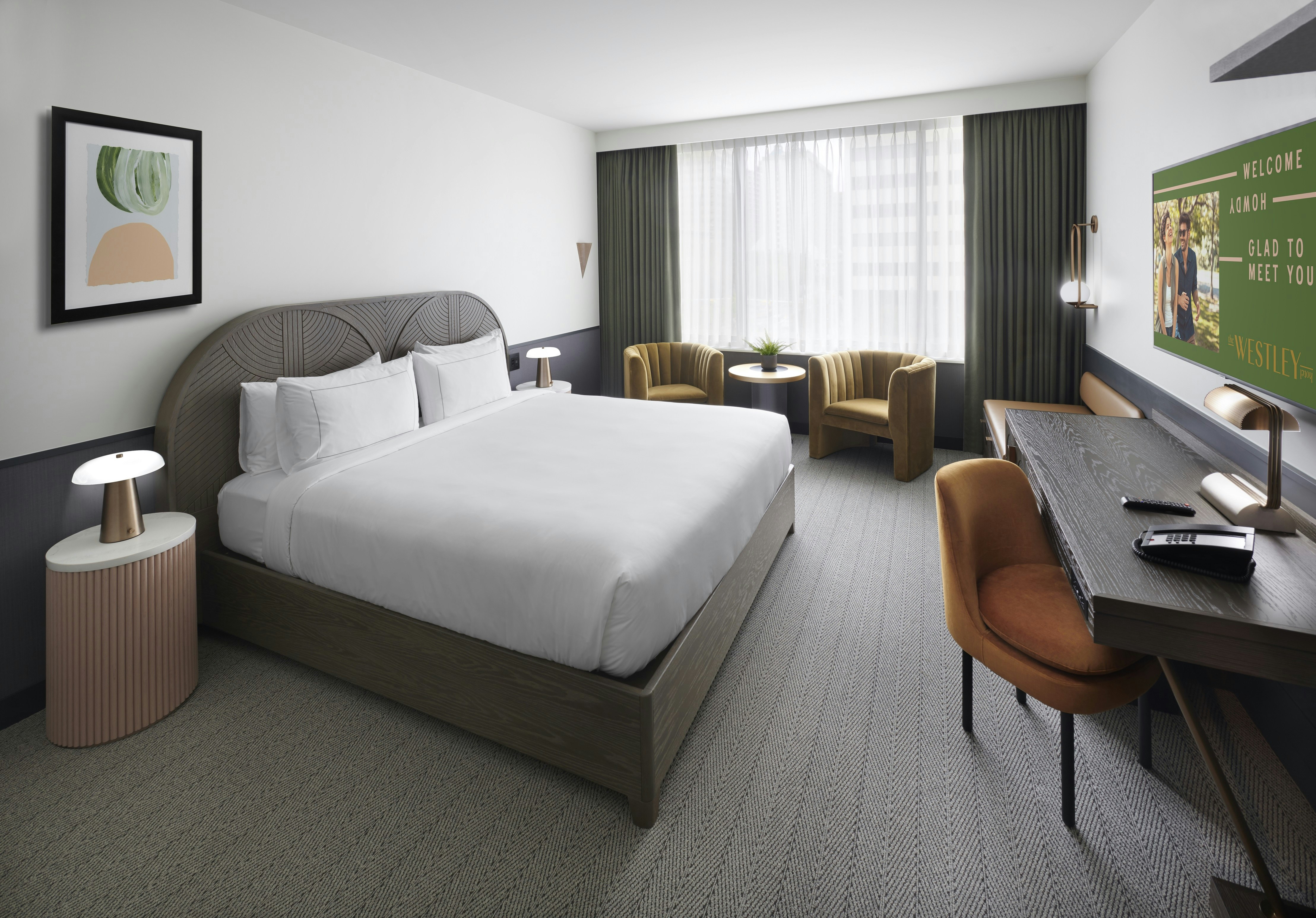 غرفة ديلوكس بسرير كينج، The Westley Calgary Downtown, Tapestry Collection by Hilton 2/3