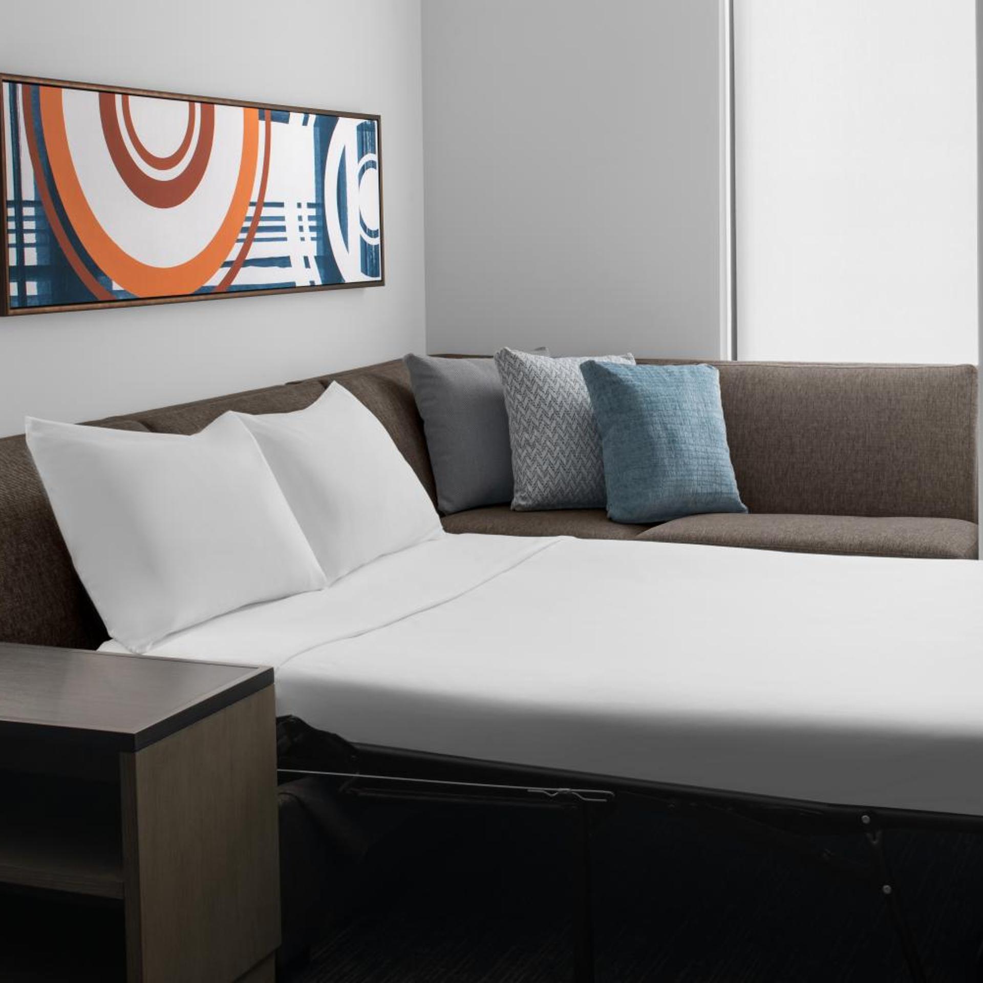 جناح استوديو بسريرين كوين بمطبخ، Hyatt House Lansing University Area 2/3
