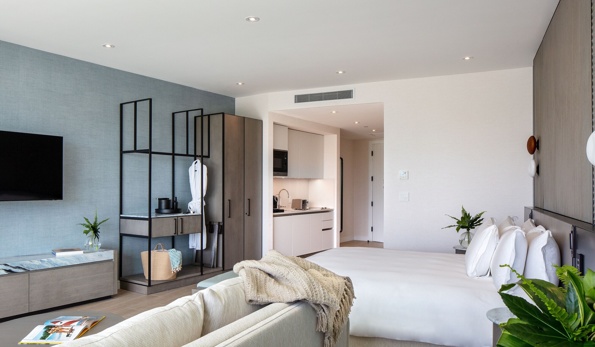 Gold, Studio, King Bed, Sofa, Terrace