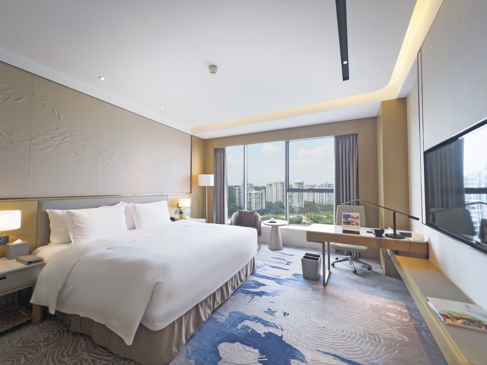غرفة ديلوكس بسرير كينج بإطلالة على المدينة للمدخنين، Wyndham Grand Plaza Royale Yuzhou Xiamen 3/5