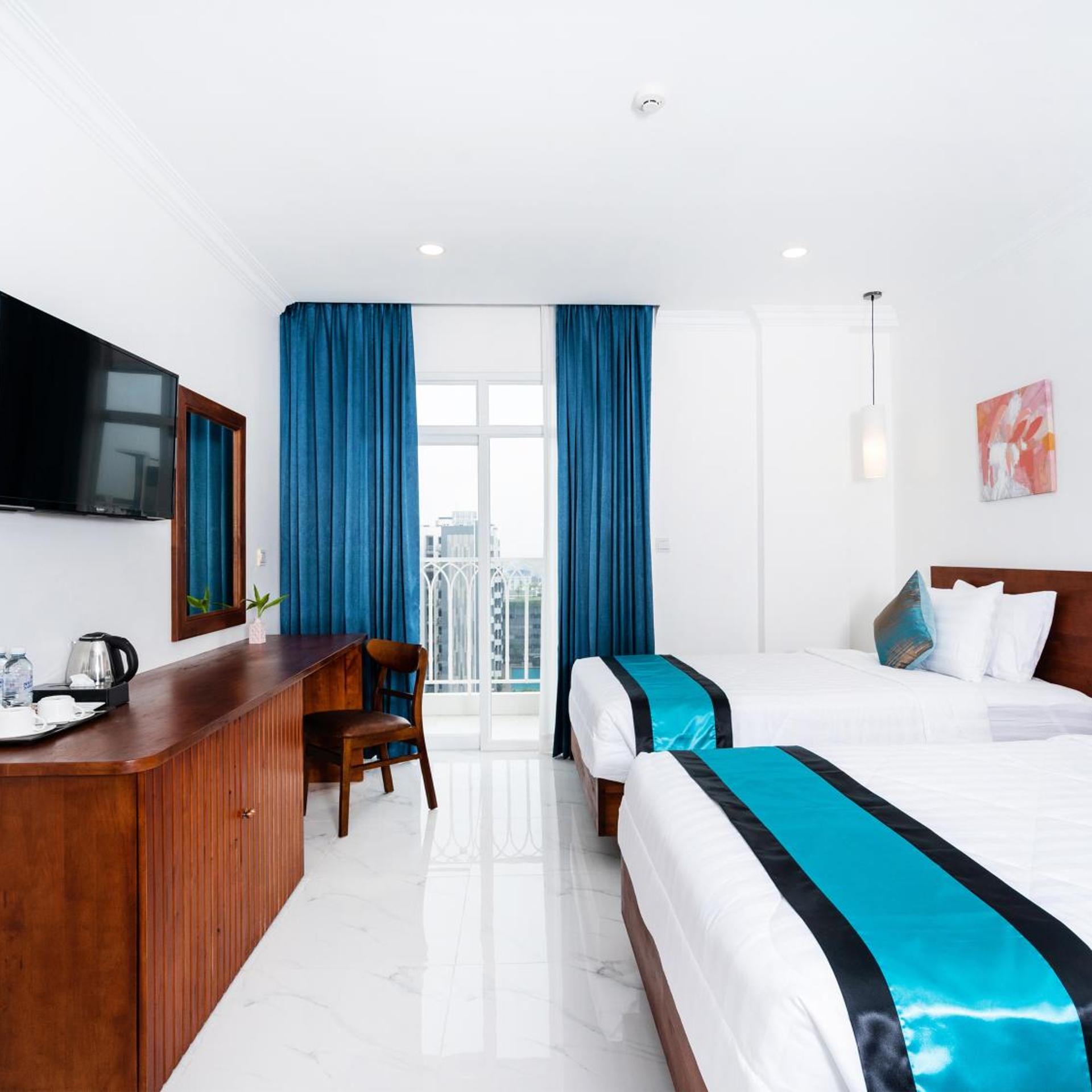 غرفة متصلة عائلية بشرفة بغرفتي نوم، Le Kree Downtown Hotel 2/10