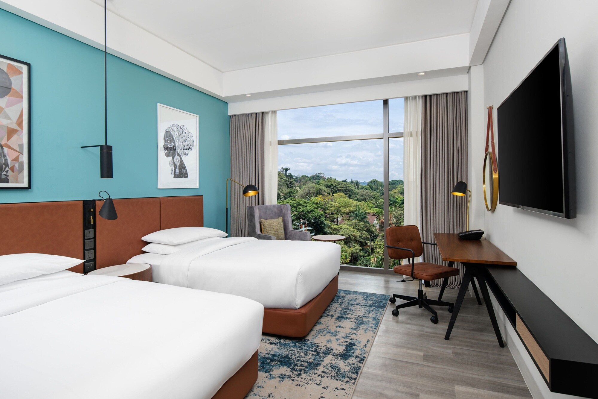 Standard, Twin Beds, City View