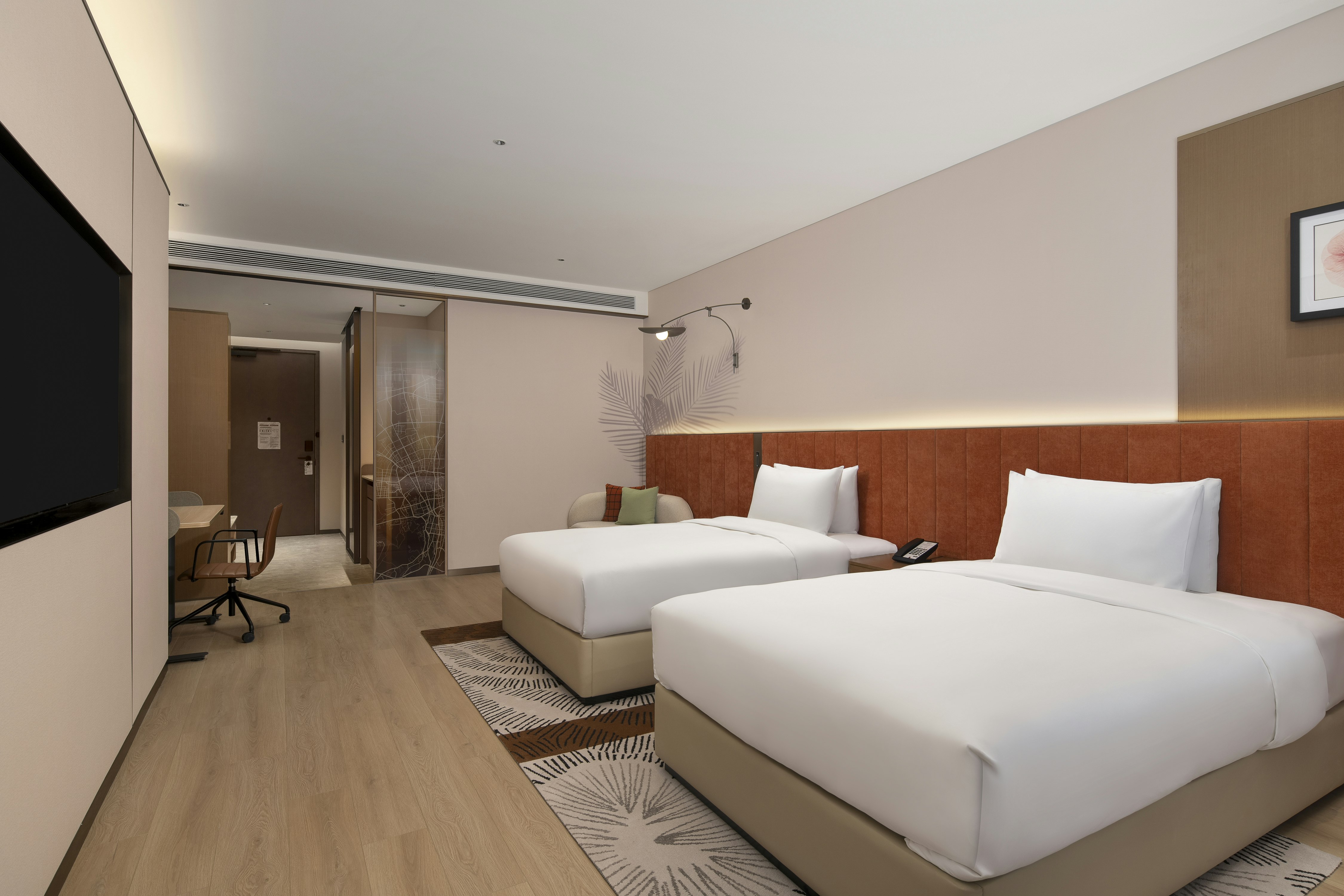غرفة سوبيريور بسريرين منفصلين، Hilton Garden Inn Urumqi Railway Station 2/4