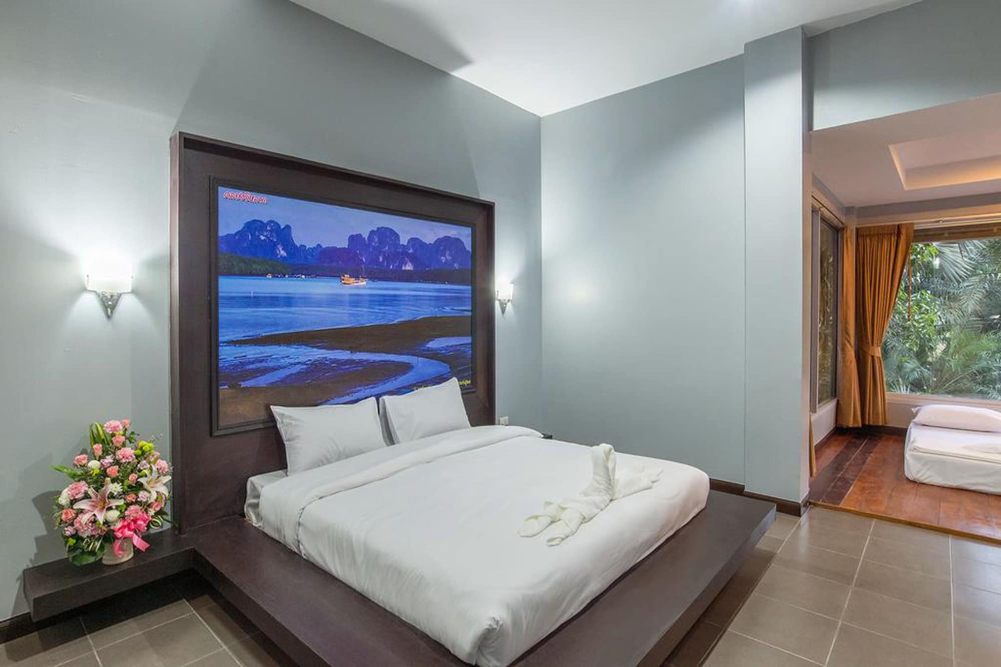 Family, 2 Double Beds, Garden View