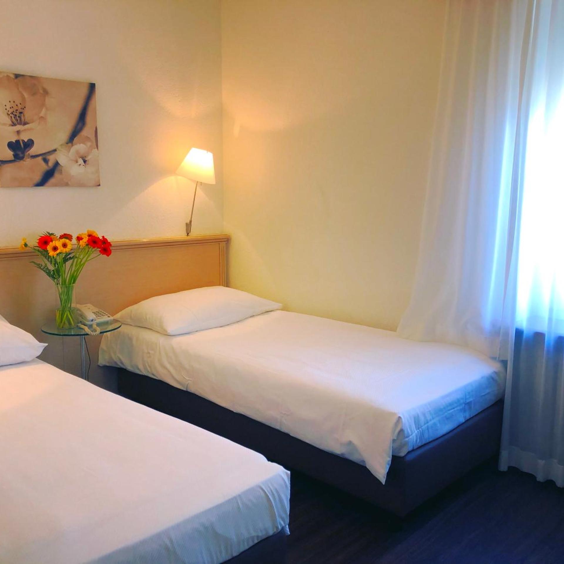 غرفة بسرير مزدوج أو سريرين منفصلين، Neufeld Hotel 4/10