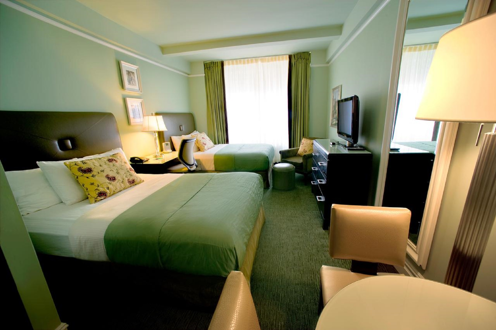 TWO DOUBLE BEDS