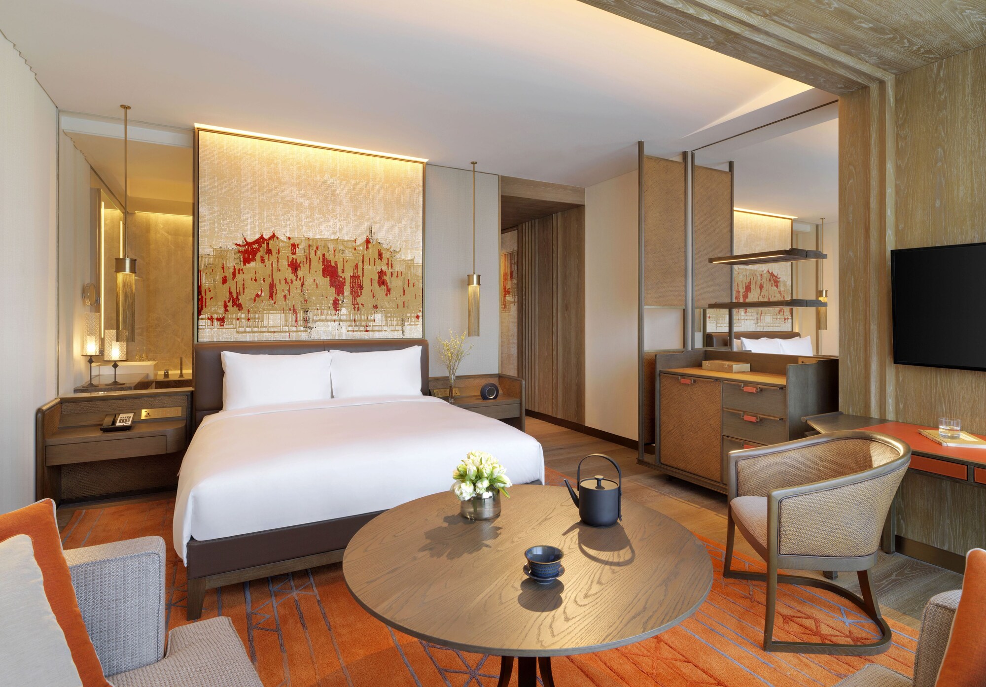 غرفة غراند كلوب بسرير كينج، Grand Hyatt Xi an 2/4