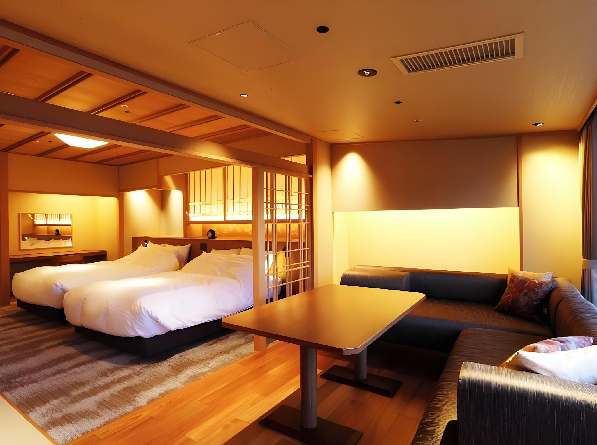Gold, Twin Beds, Garden View, Outdoor Bath