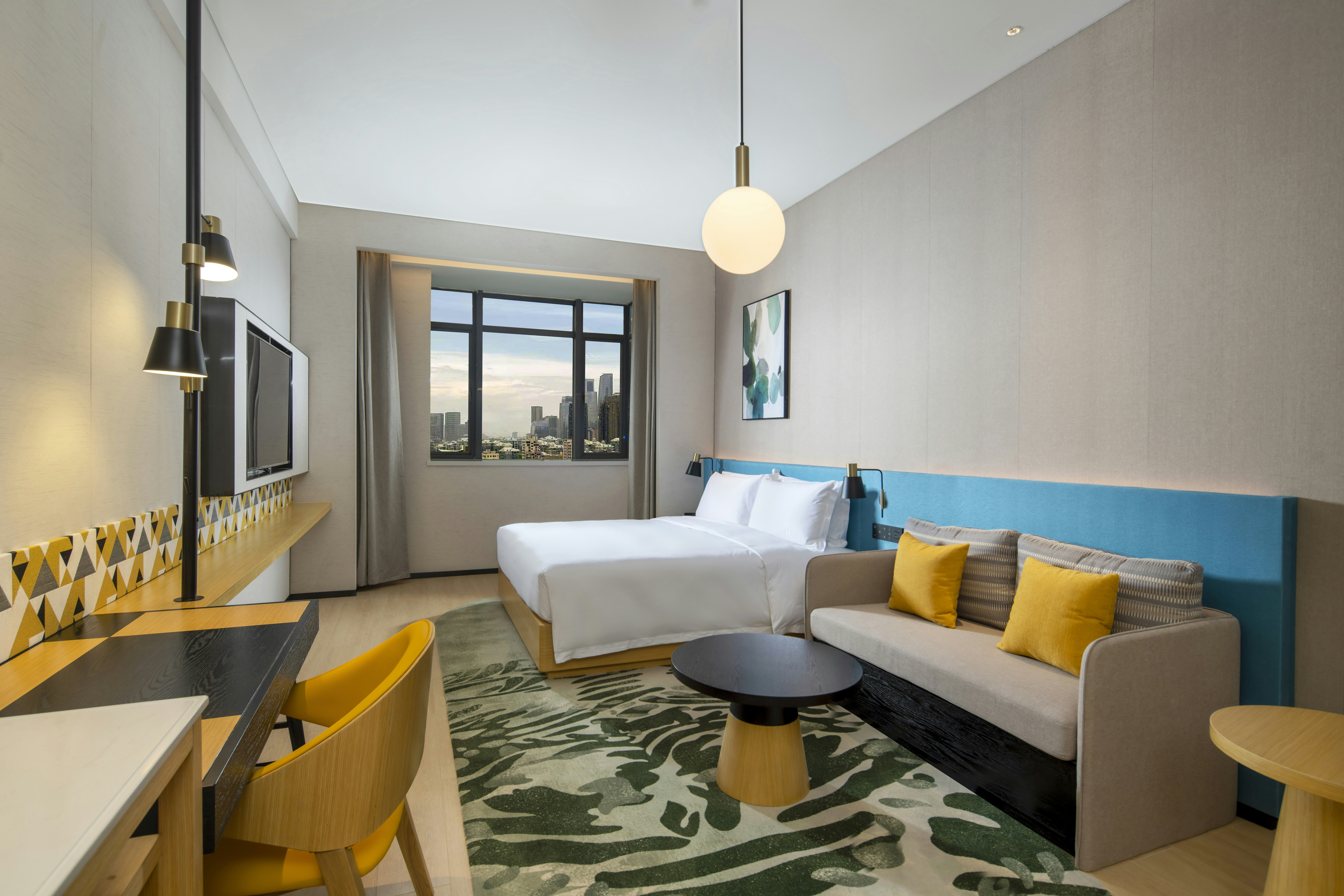 غرفة ديلوكس بسرير كينج، Hilton Garden Inn Shenzhen Nanshan Avenue 2/3