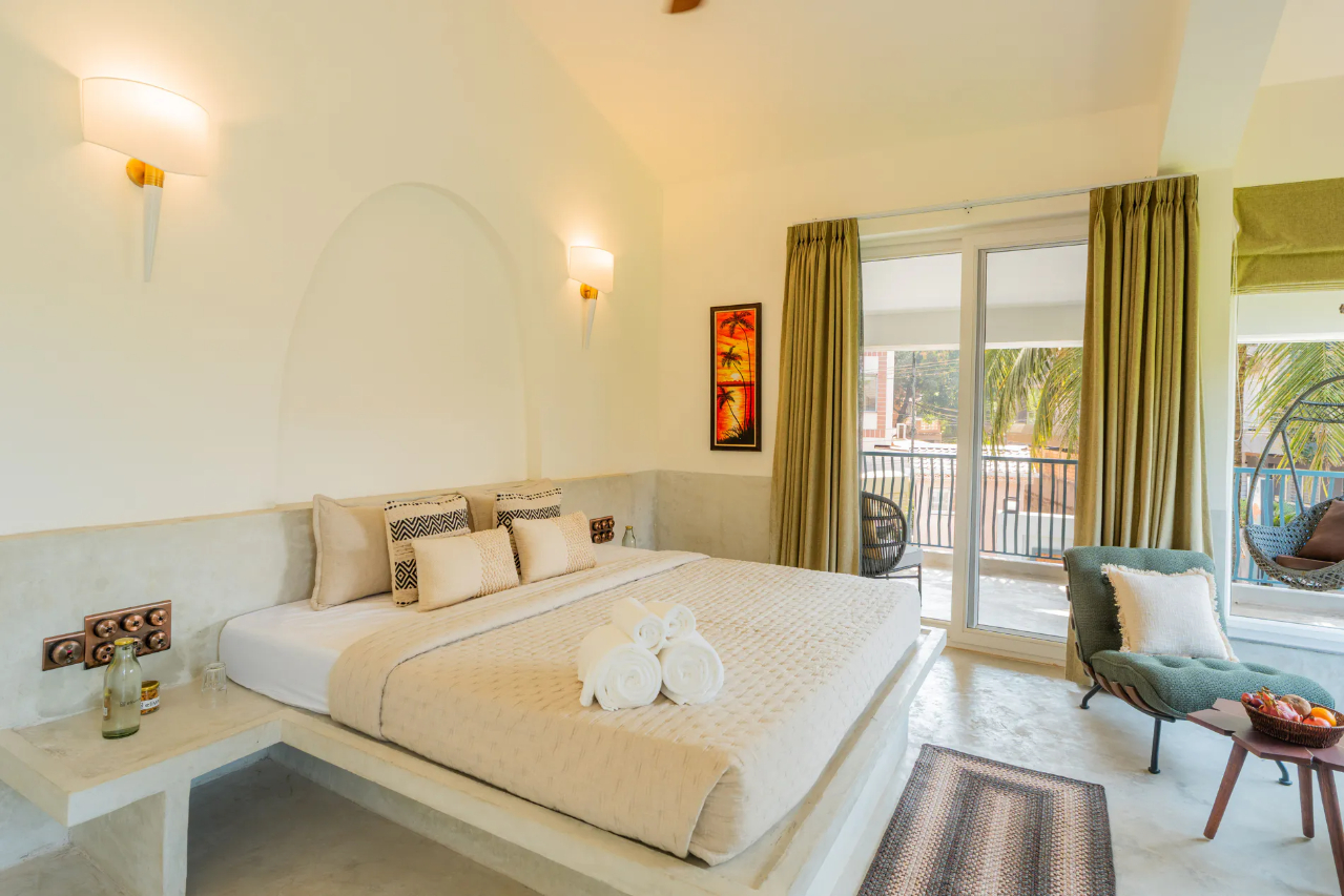 Room at ELIVAAS Casa Mandala 4BHK Villa with Pvt pool and Garden, CANDOLIM