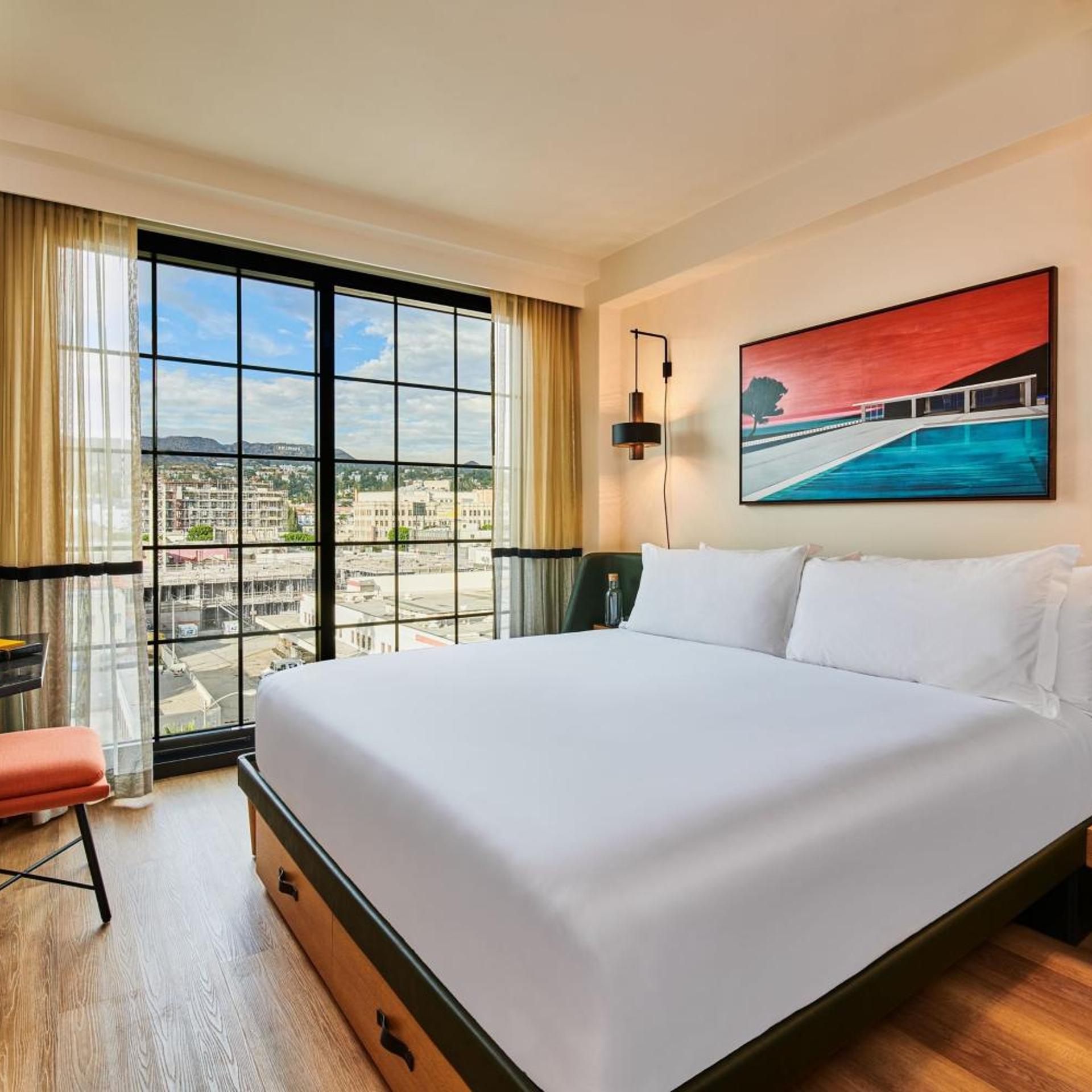 Room, King Bed, Hollywood Hills View
