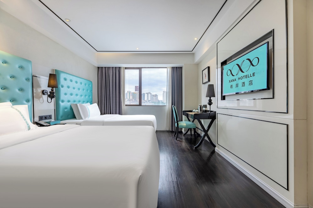 غرفة فاخرة بسريرين مزدوجين بإطلالة على المدينة، Xana Lite Hotel (Guangzhou Dongxiaonan Metro Station Shixi) 7/10