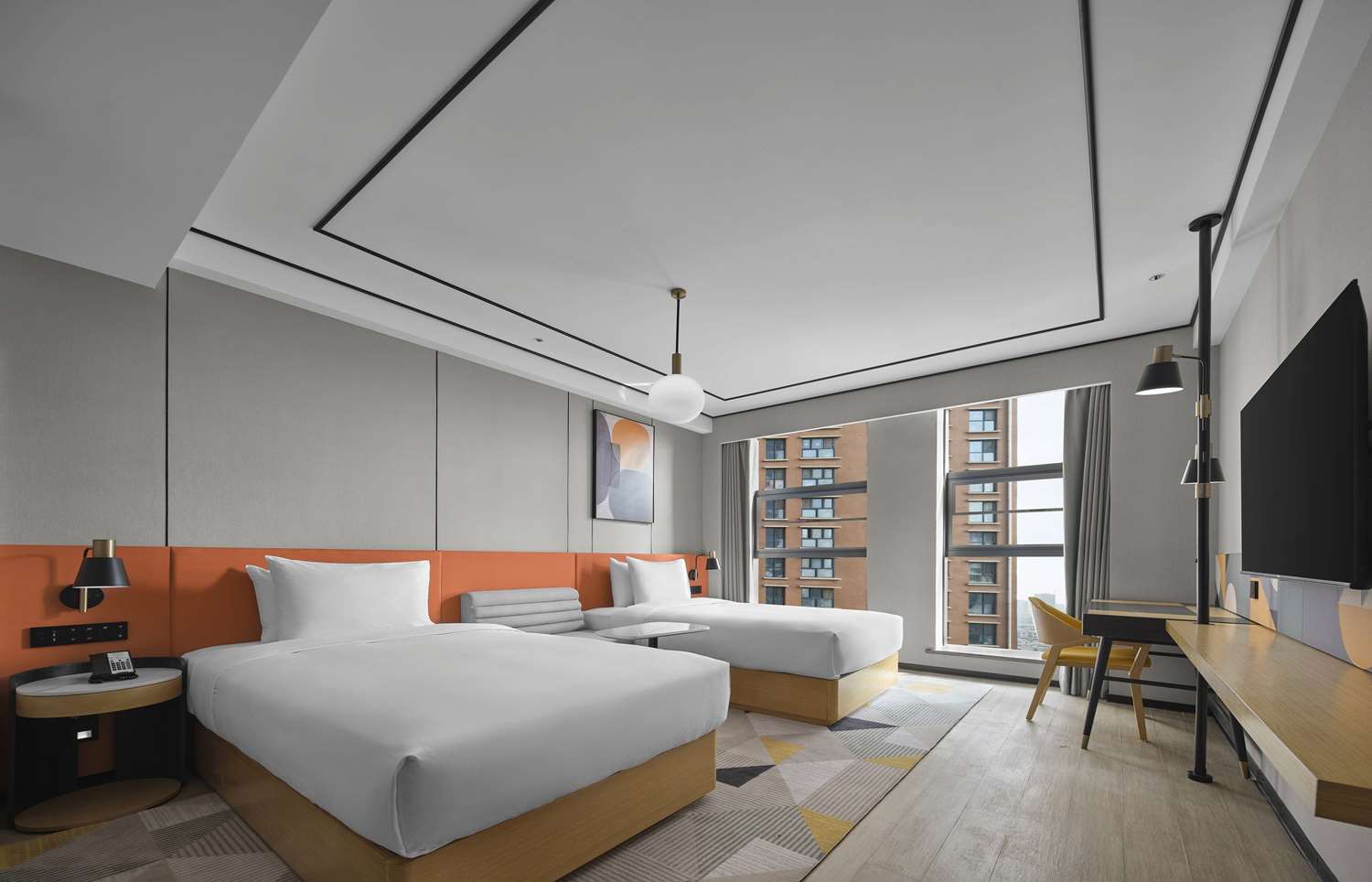 غرفة بسريرين منفصلين