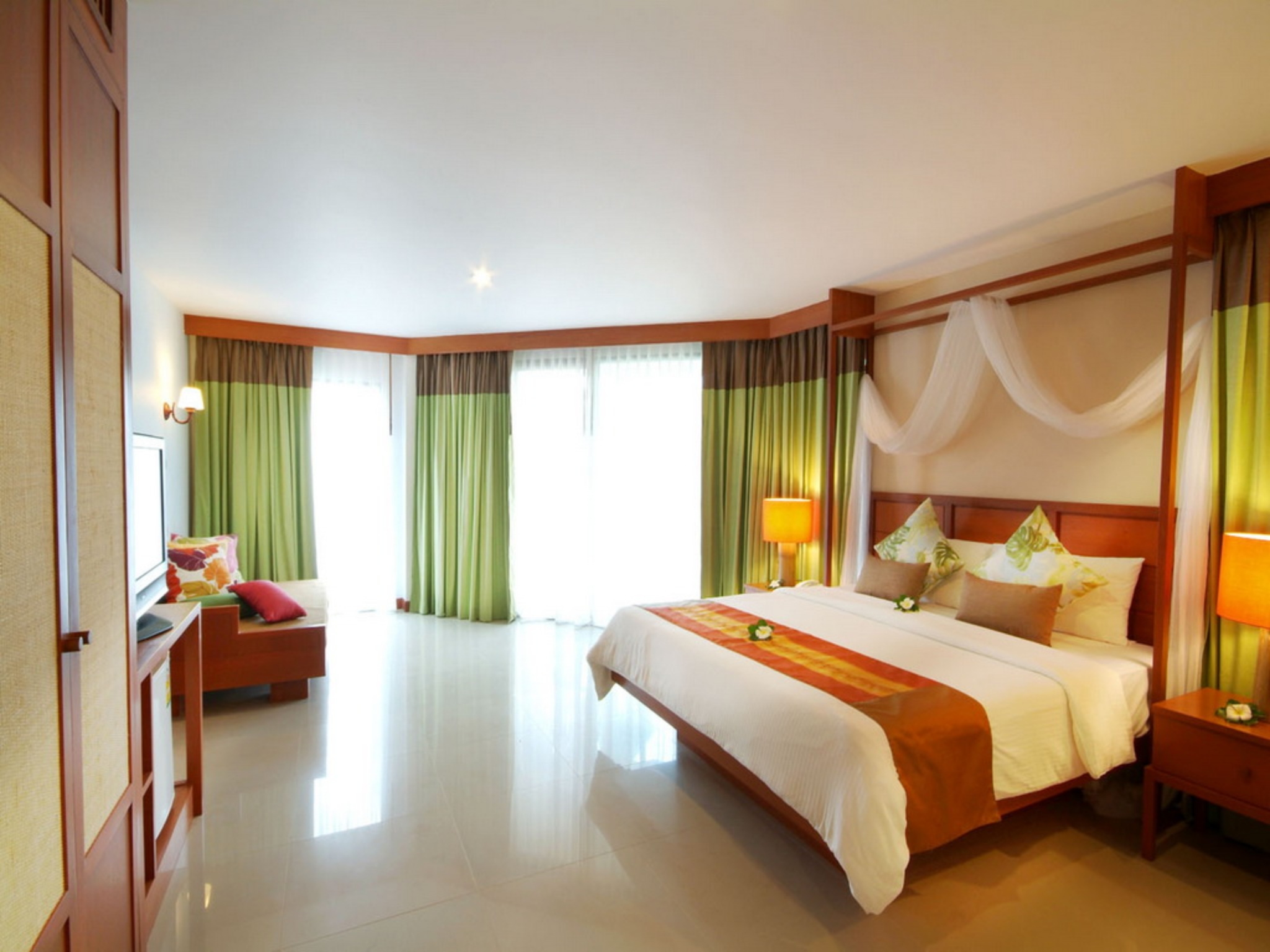 Deluxe, Double or Twin Bed, Garden View