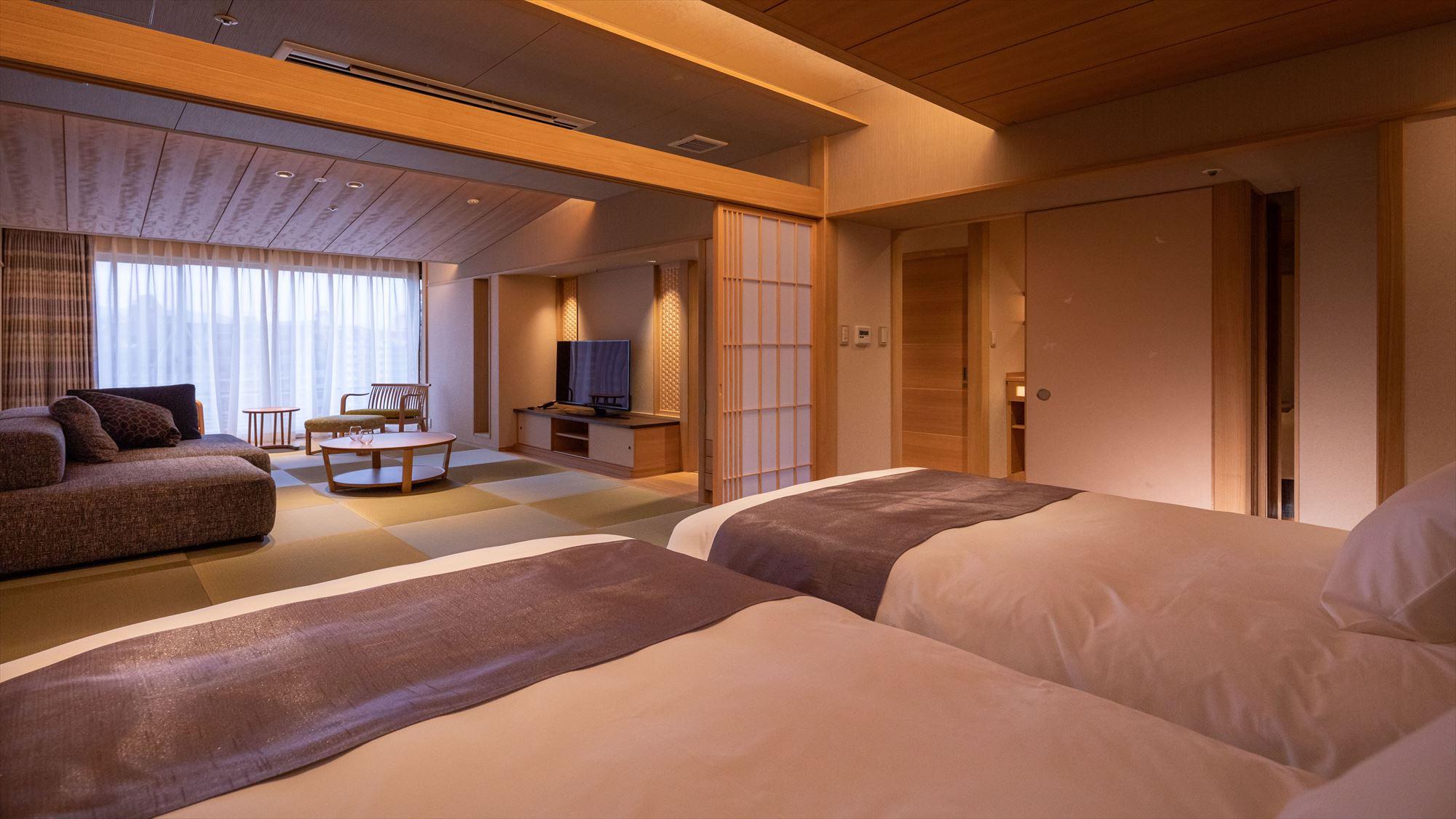Japanese Western, Japanese, Modern, Luxury, Suite, Night View