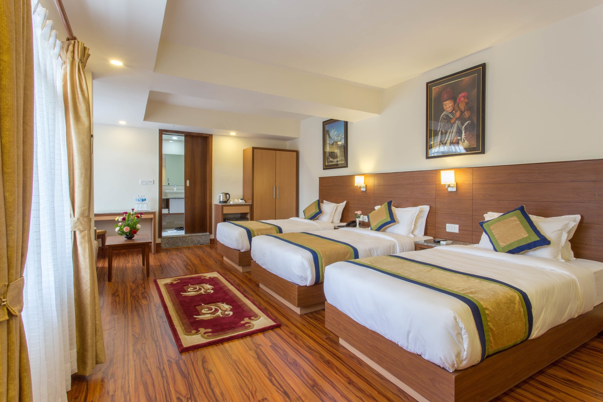 DELUXE, TRIPLE, 3 BEDS, GARDEN VIEW, PRIVATE BATHROOM