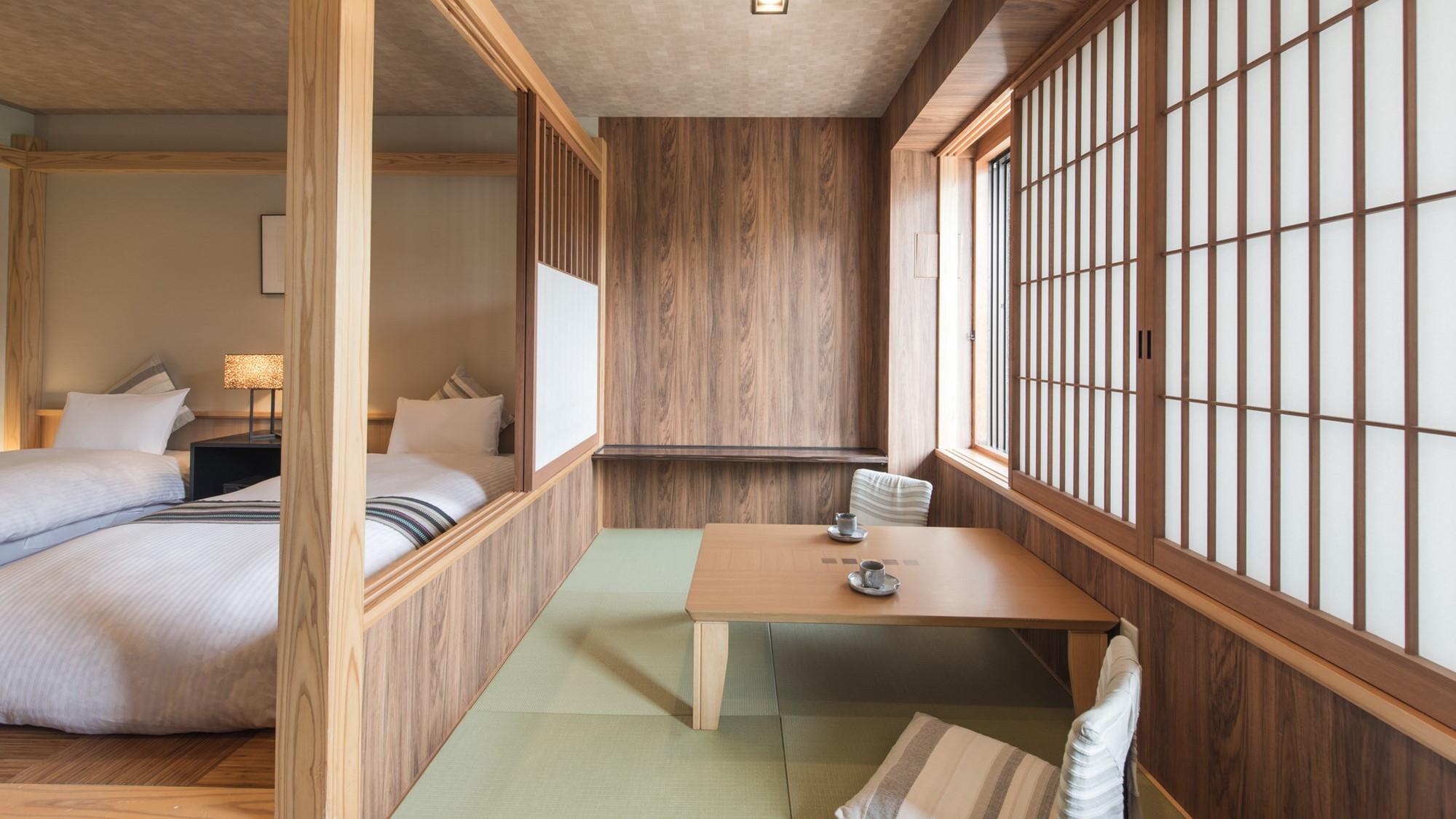 Semi Room, Japanese, Modern, Club, Suite, Twin Beds, High Floor