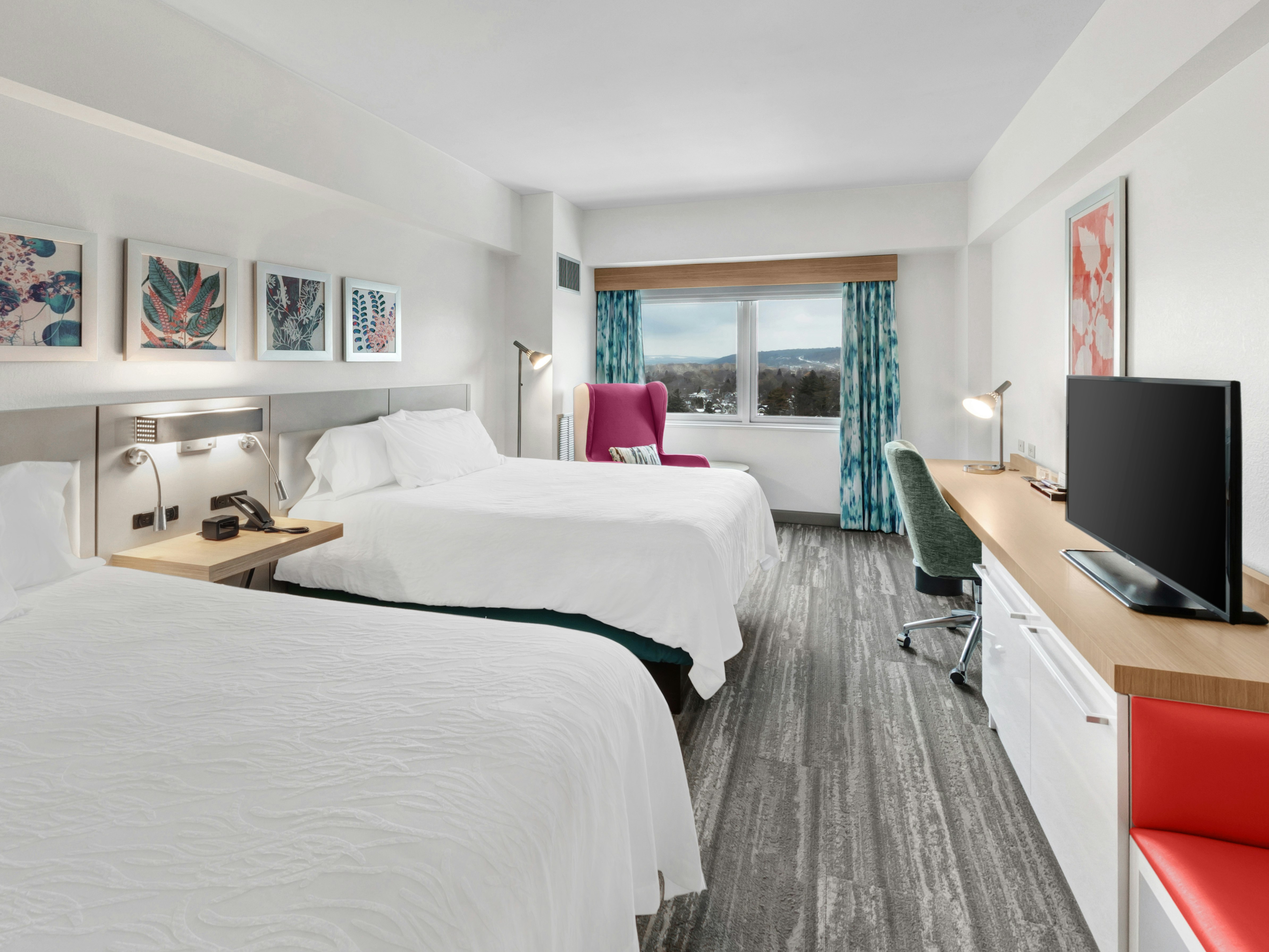 غرفة بسريرين كوين، Hilton Garden Inn Ithaca 8/10