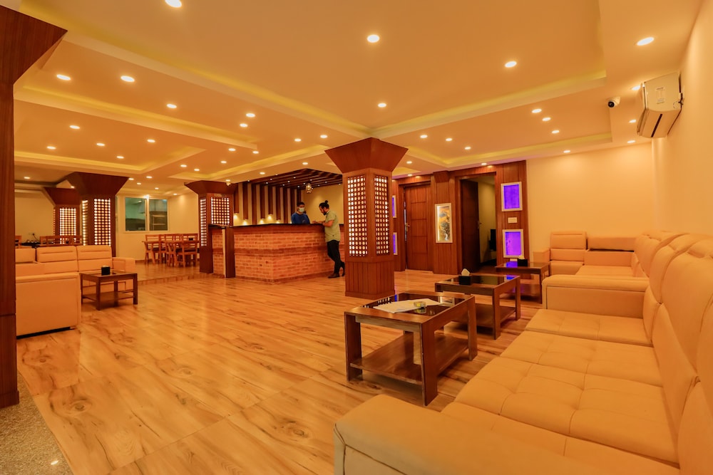 Lobby at Kathmandu Aagantuk Hotel, KATHMANDU