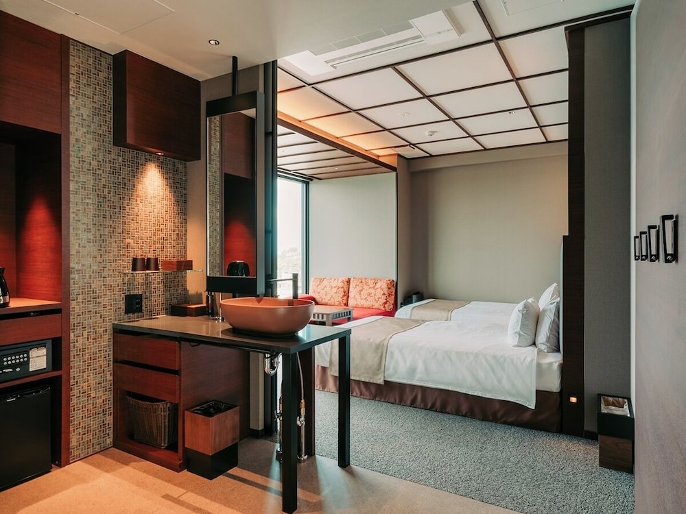 غرفة ديلوكس بسريرين مزدوجين بإطلالة على البحر، Tanegashima Araki Hotel 5/10
