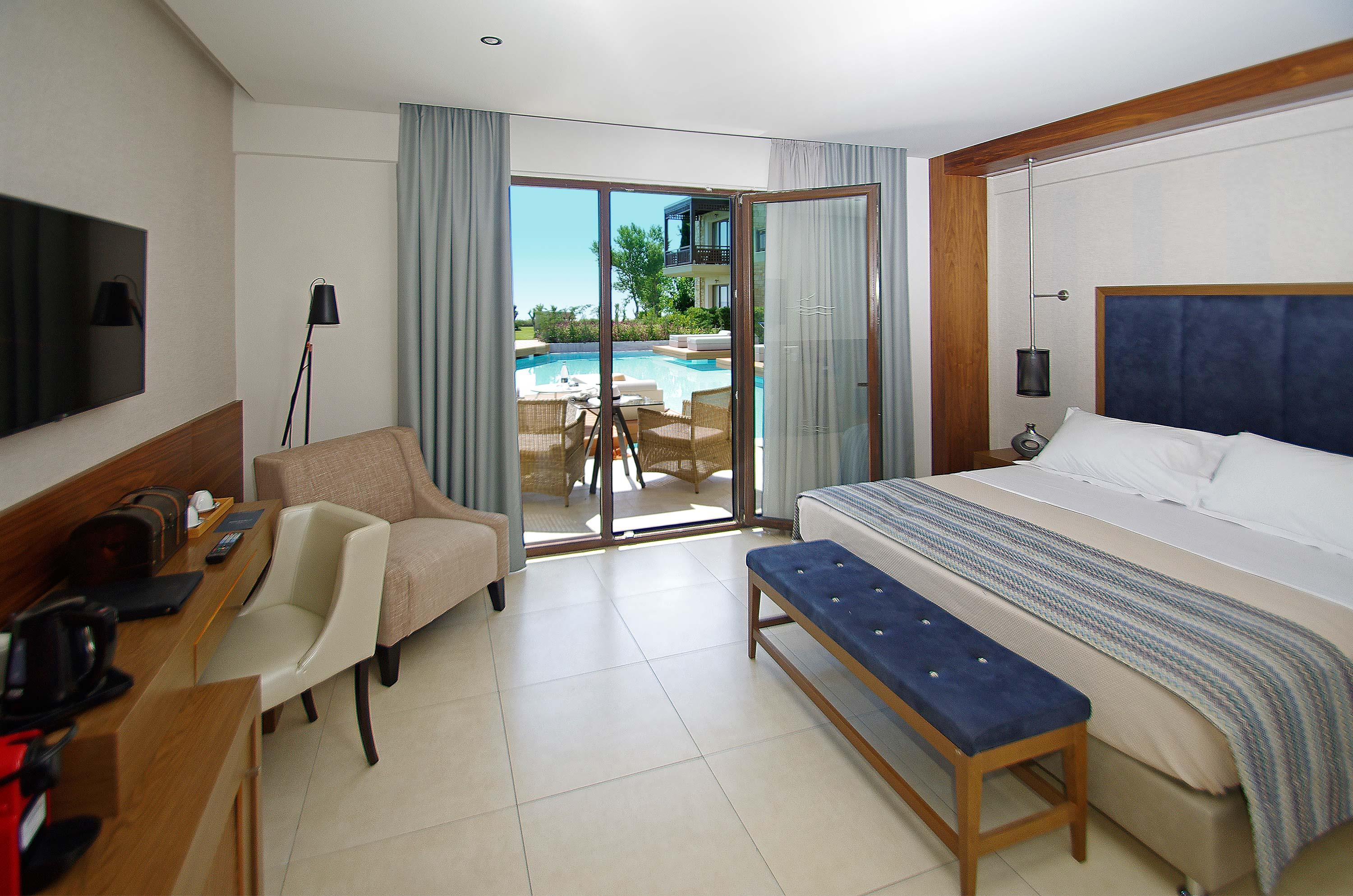 Executive, Double Bed, Sea View, Swim Up Poolterrace