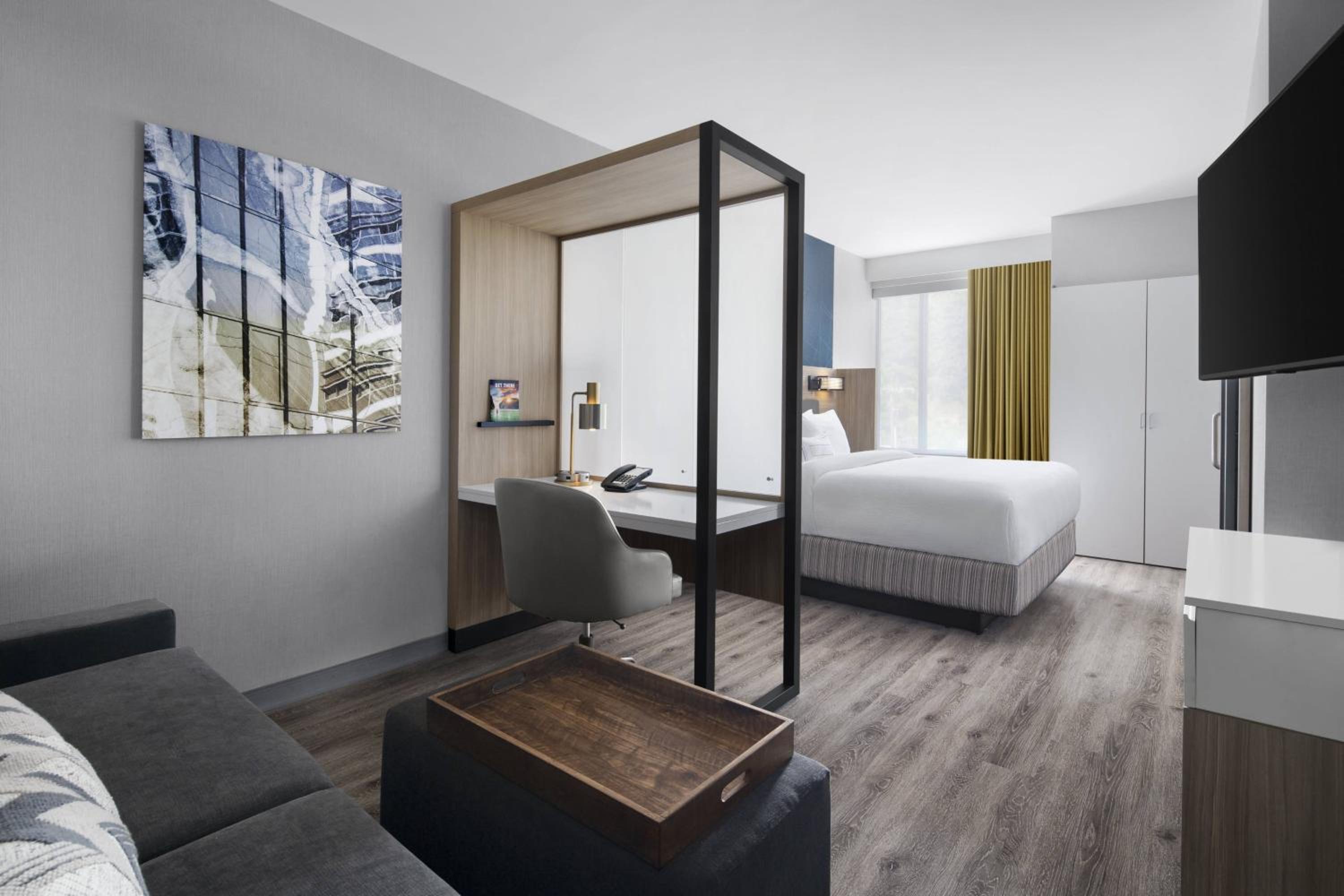 جناح بسرير كينج مع سرير سحّاب إضافي بحوض استحمام لذوي الإعاقة، SpringHill Suites by Marriott Tuckahoe Westchester County 6/10