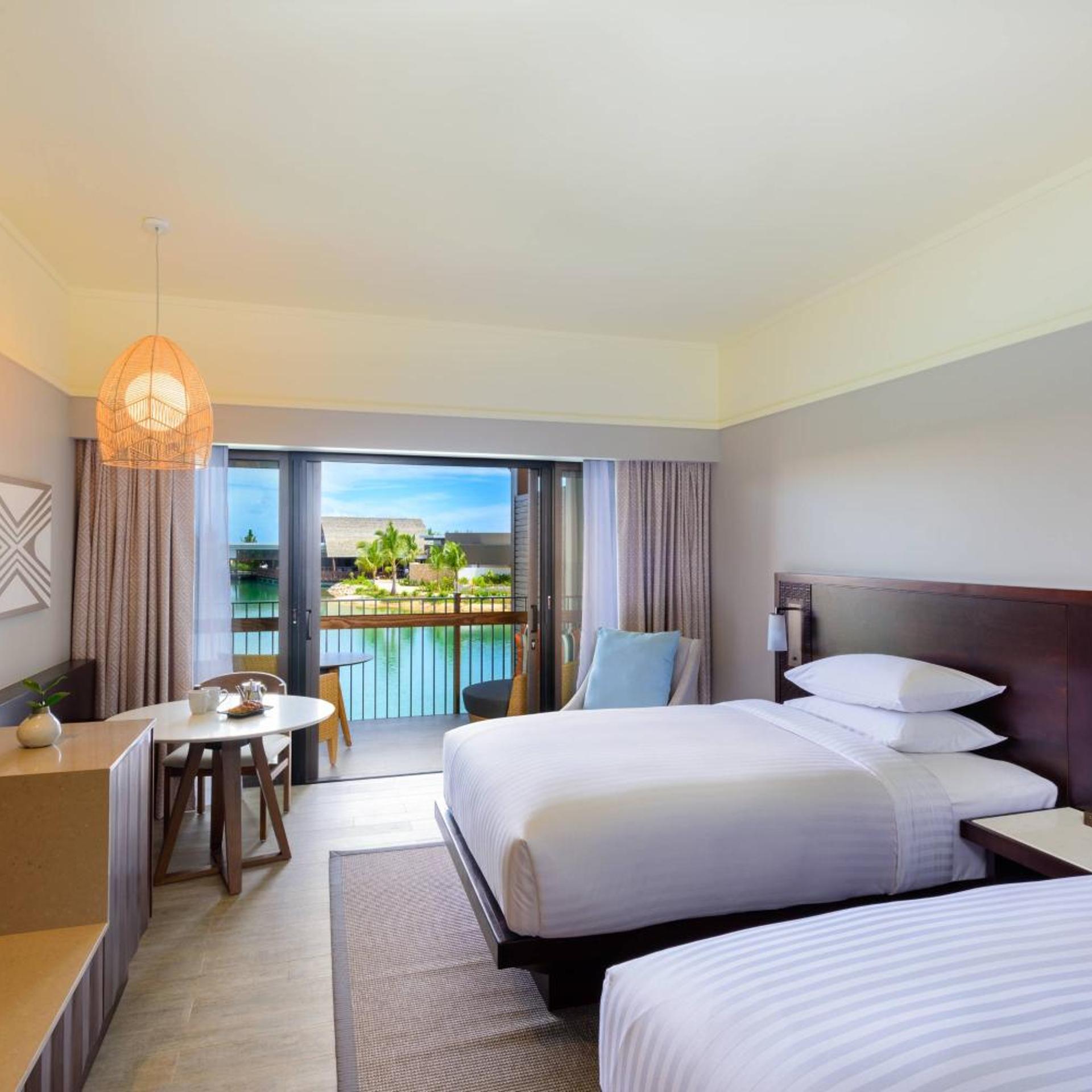 Guest Room, 2 Double Beds, Lagoon Front, Balcony