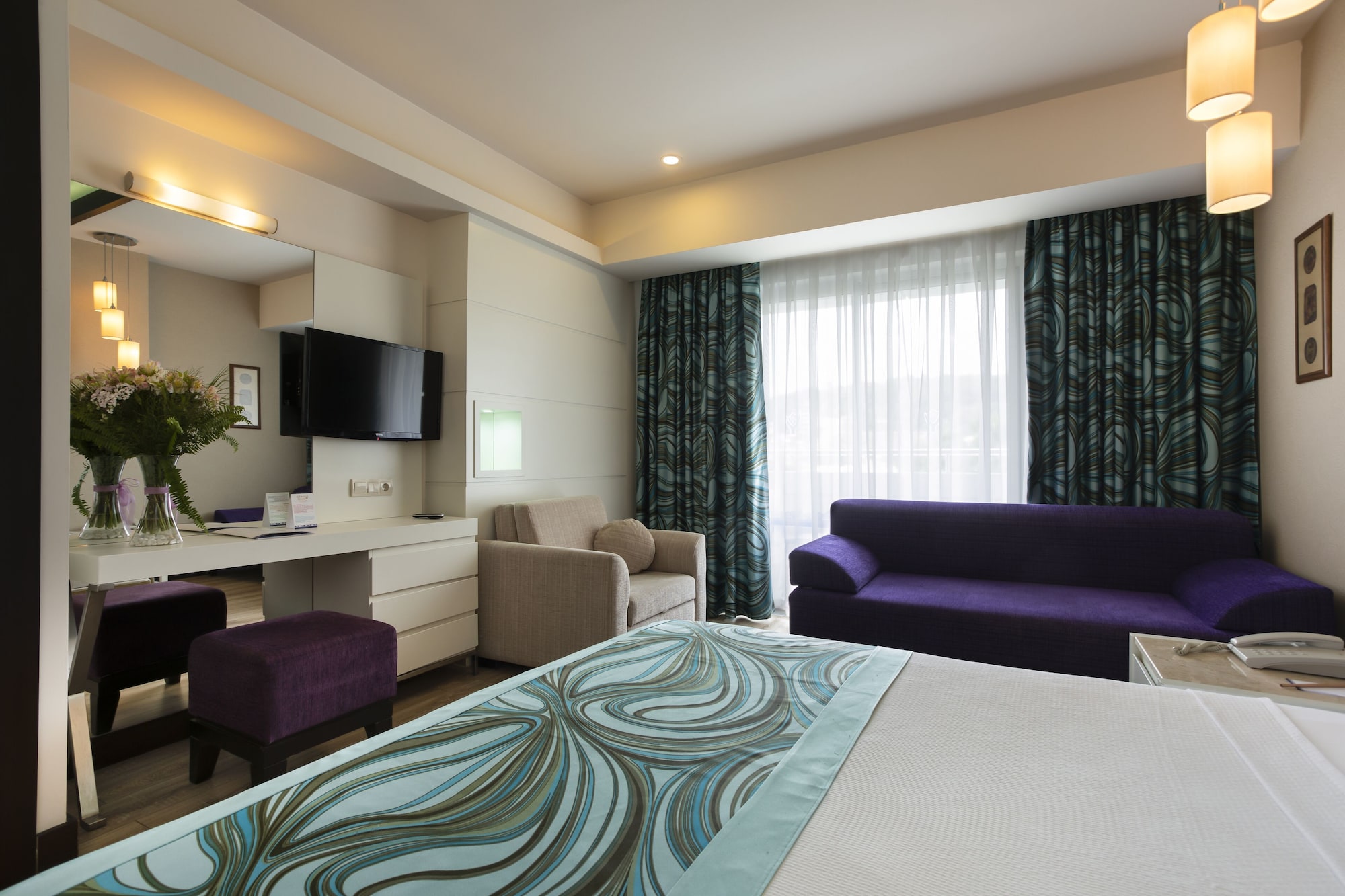 Standard, 1 Double and 1 Single Bed, Murphy Bed, Land View، Orange County Alanya 6/10