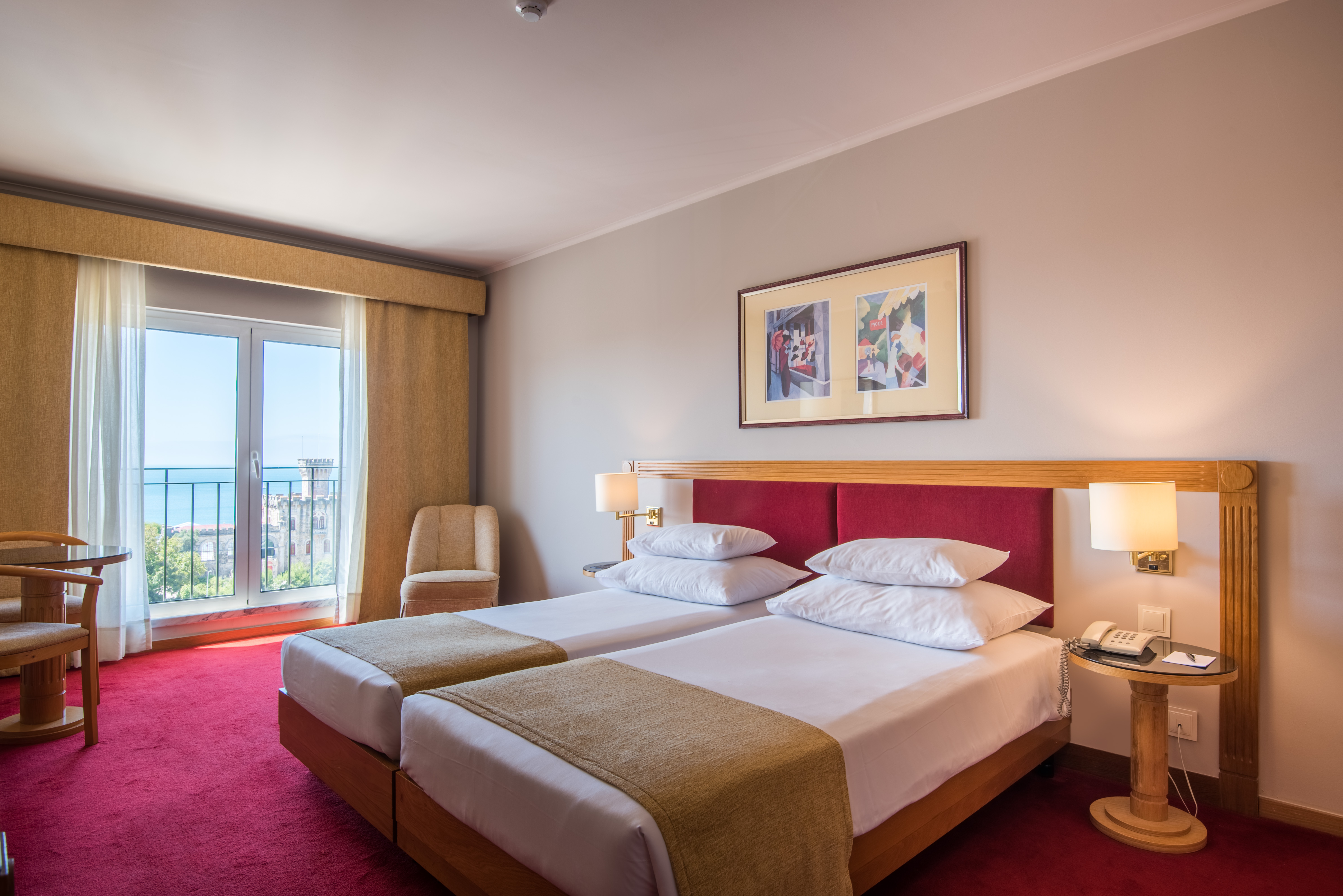 Room, Single, Double Bed, Sea View